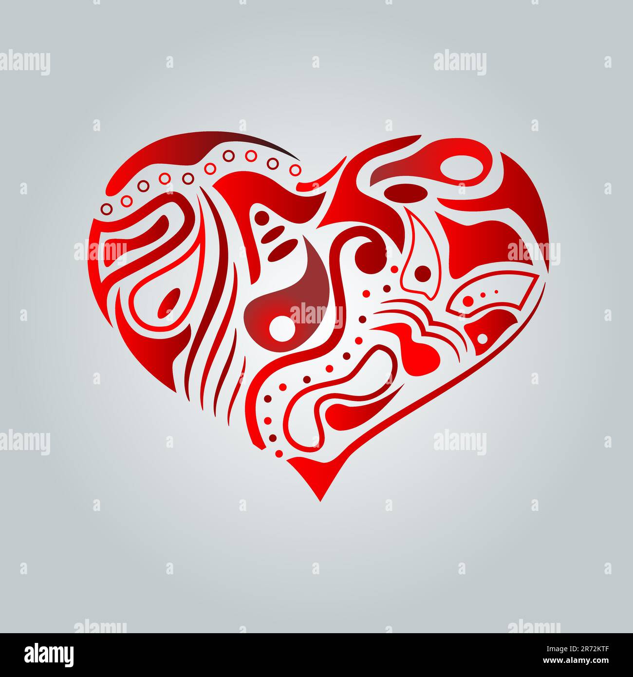 Vector picture of red abstract heart Stock Vector Image & Art - Alamy