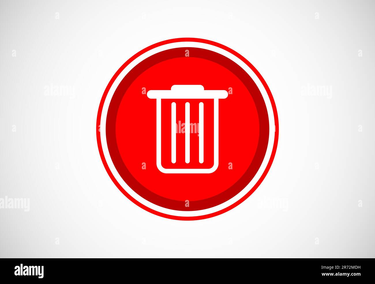 Delete button trash can, bin symbol. Delete web icon vector illustration Stock Vector