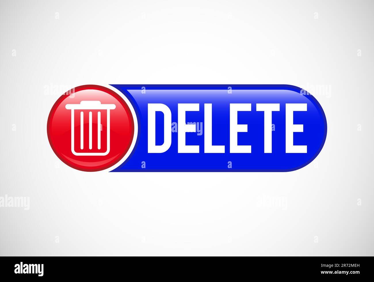 Delete button trash can, bin symbol. Delete web icon vector illustration Stock Vector