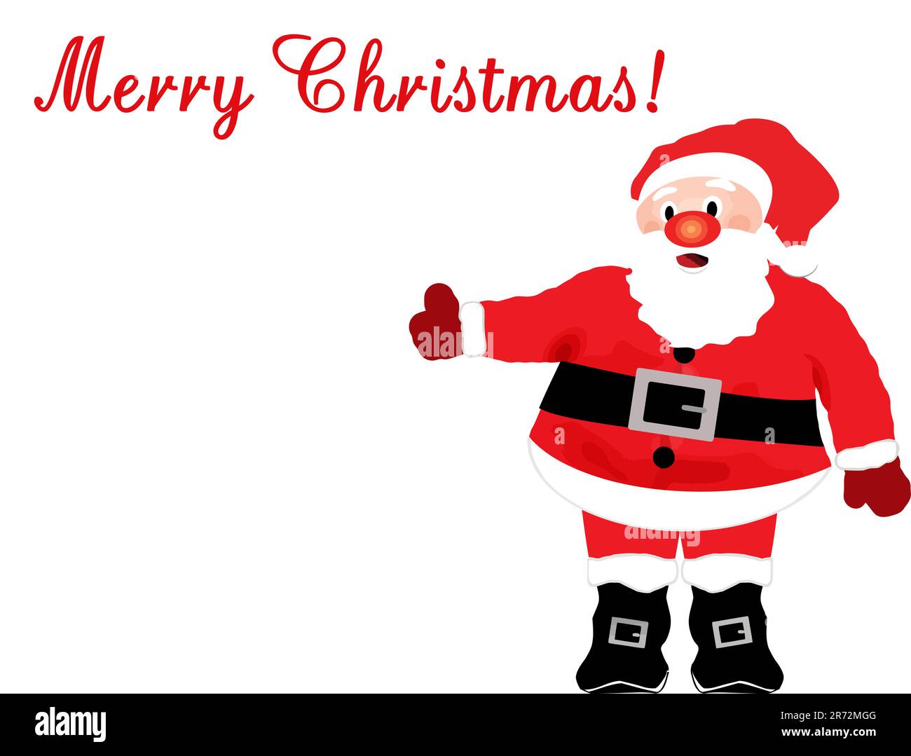 Santa Claus on a white background, with space for your text Stock ...