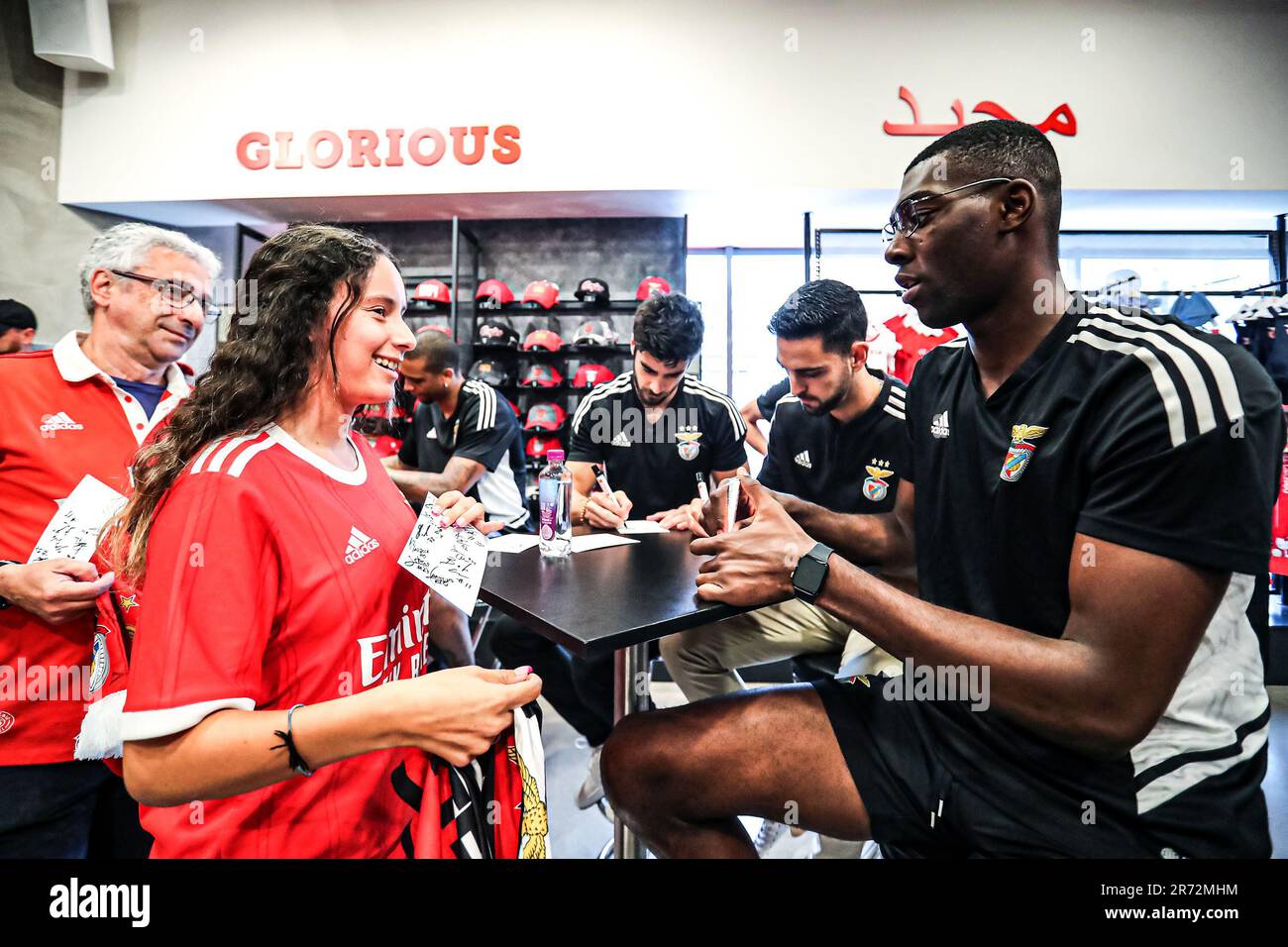 LISBON, 06/12/2023 - This afternoon, the two-time national basketball  champions Sport Lisboa and Benfica, held an autograph session at the  Benfica Official Store at Estádio da Luz in Lisbon. (Mário Vasa/Global  Images/Sipa