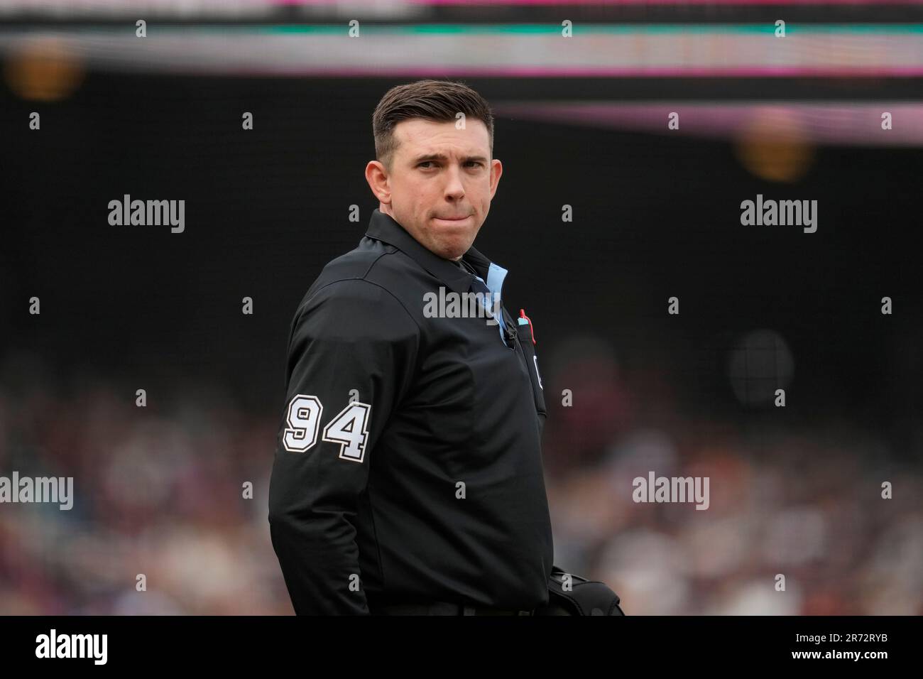 Umpire Jacob Metz during a baseball game between the San Francisco ...