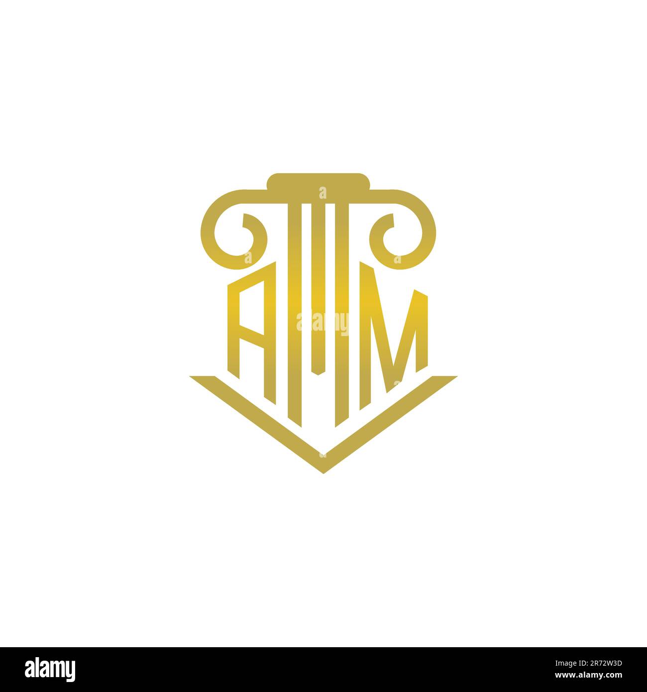 AM Abstract Letters Logo Monogram,Vector Business, lawyer logo element.EPS 10 Stock Vector