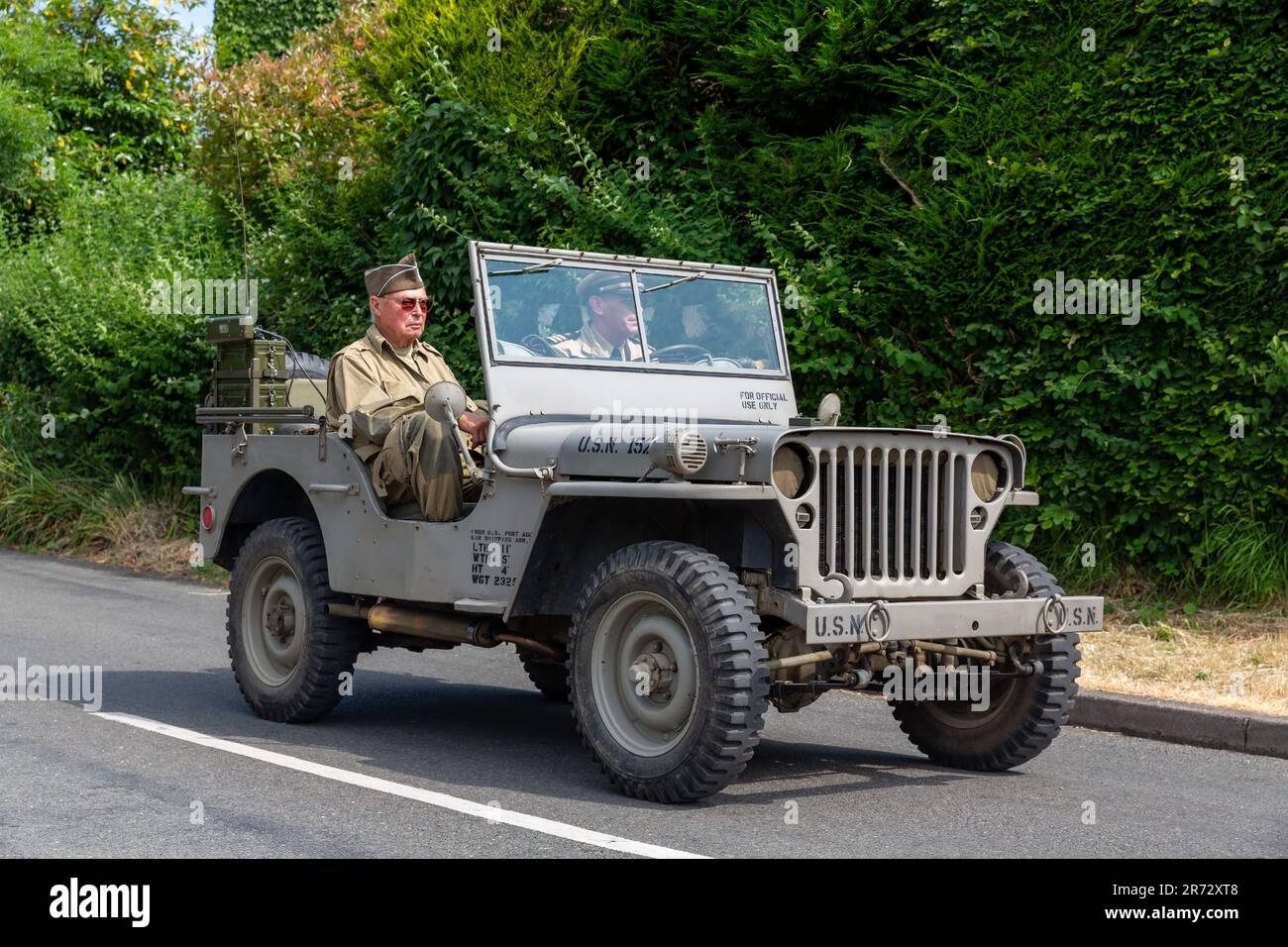 WW2 Military Jeep at the D-Day Southwick Revival 2023 Stock Photo