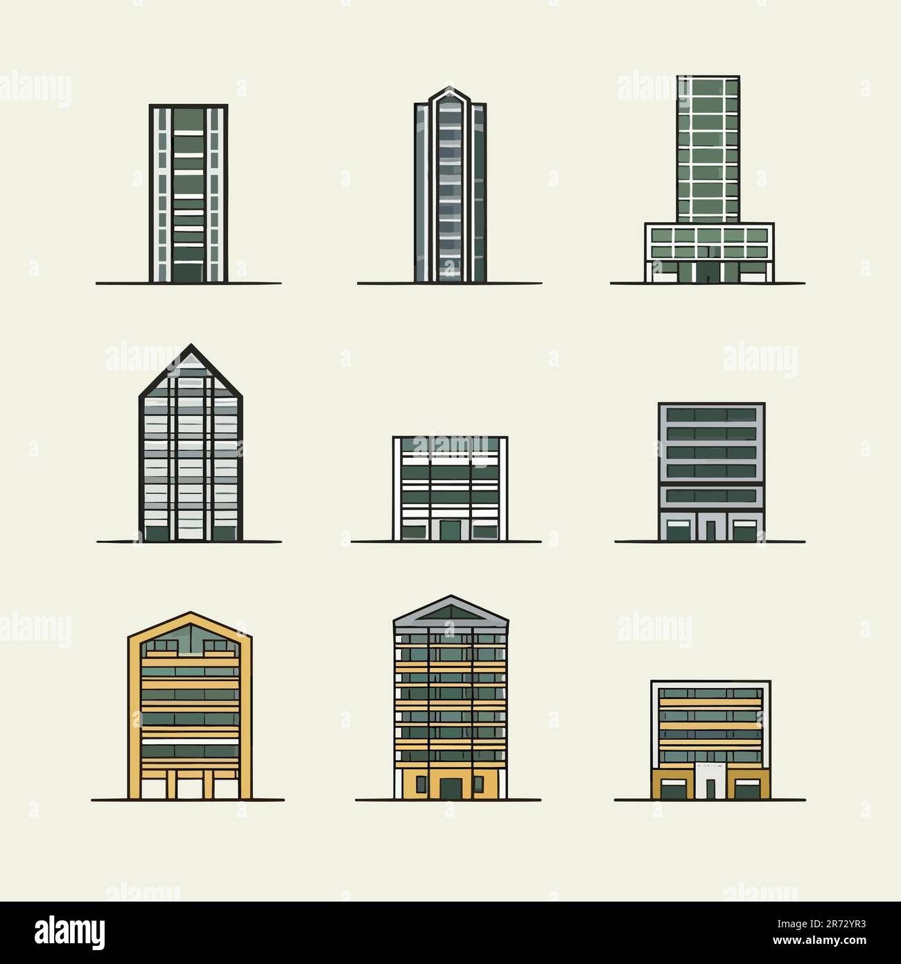 Group skyscrapers Stock Vector Images - Alamy