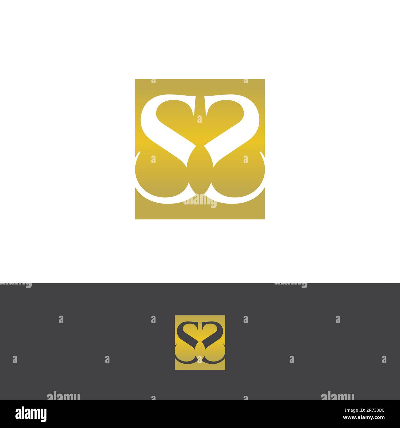 SS Beauty vector initial logo, logo of initial wedding, fashion, jewelry.EPS 10 Stock Vector