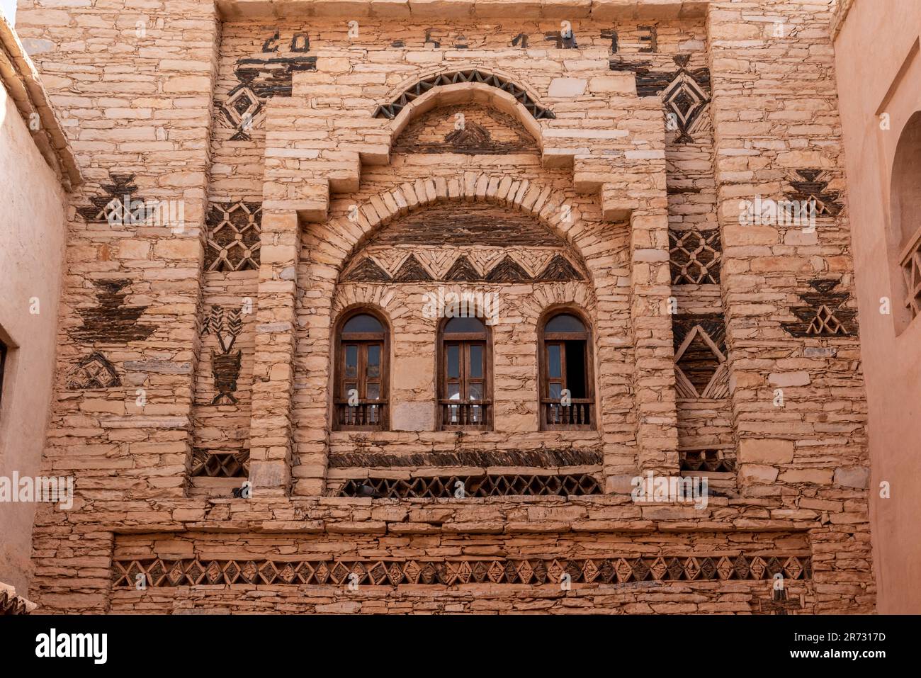 Scenic traditional houses of the rebuilt medina of Agadir, Morocco