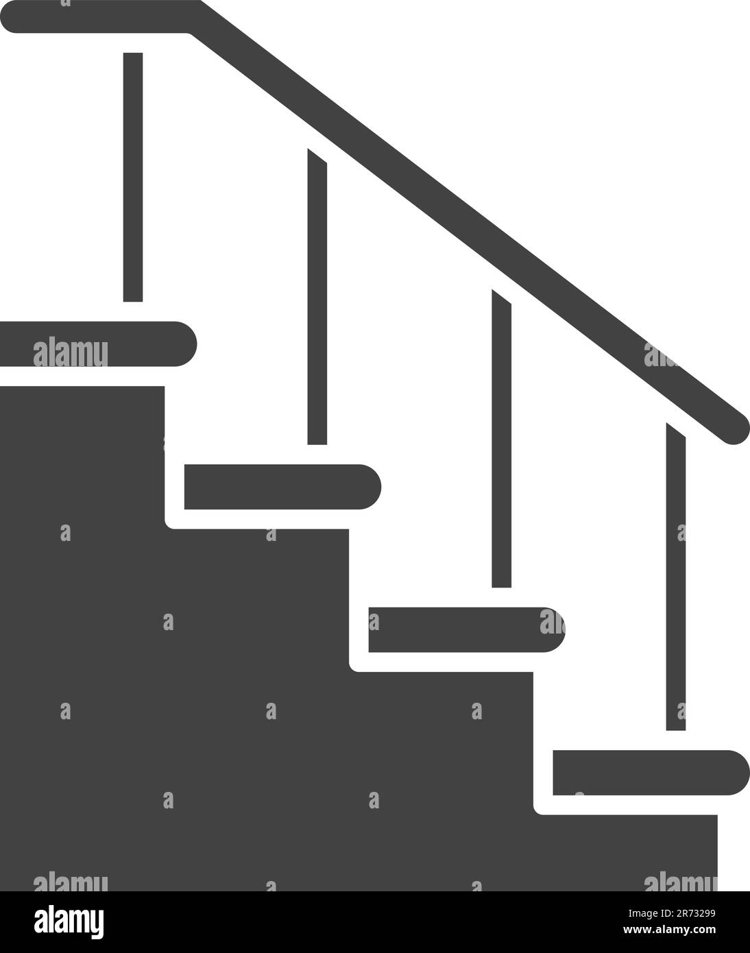 Stairs icon vector image. Stock Vector