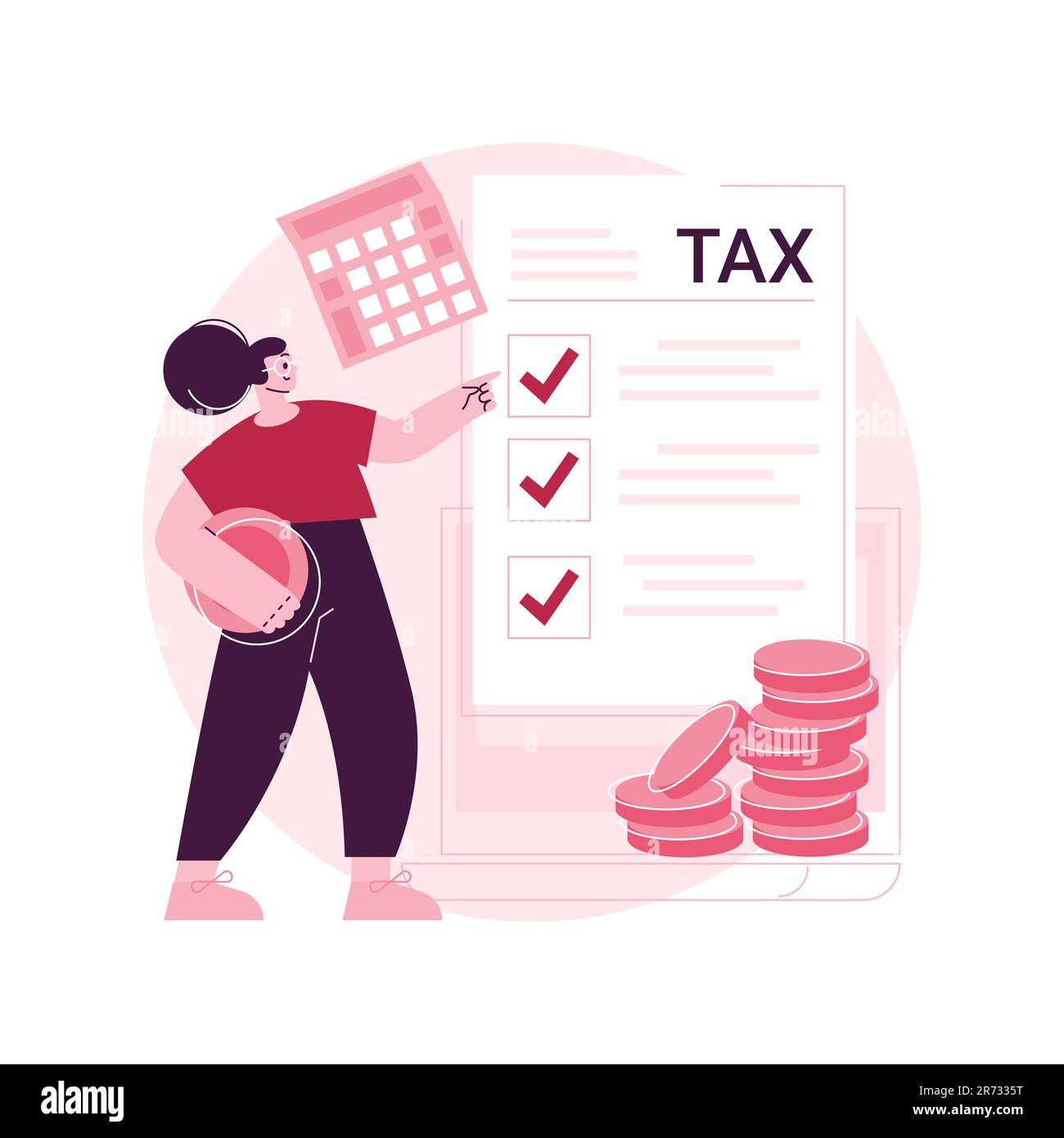 Corporate tax abstract concept vector illustration. Tax preparation