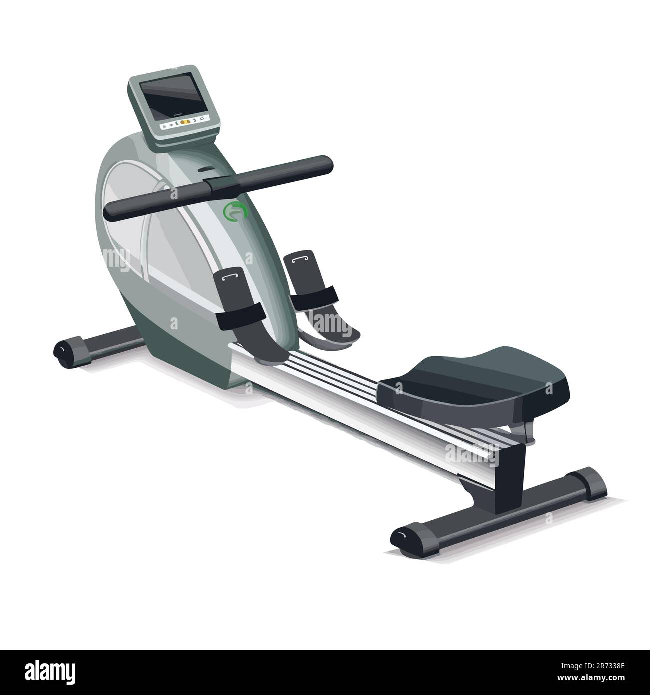 Rowing machine vector illustration isolated on white Stock Vector Image ...