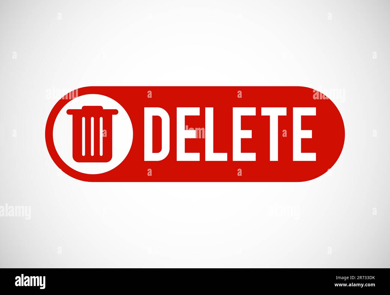 Delete button trash can, bin symbol. Delete web icon vector illustration Stock Vector