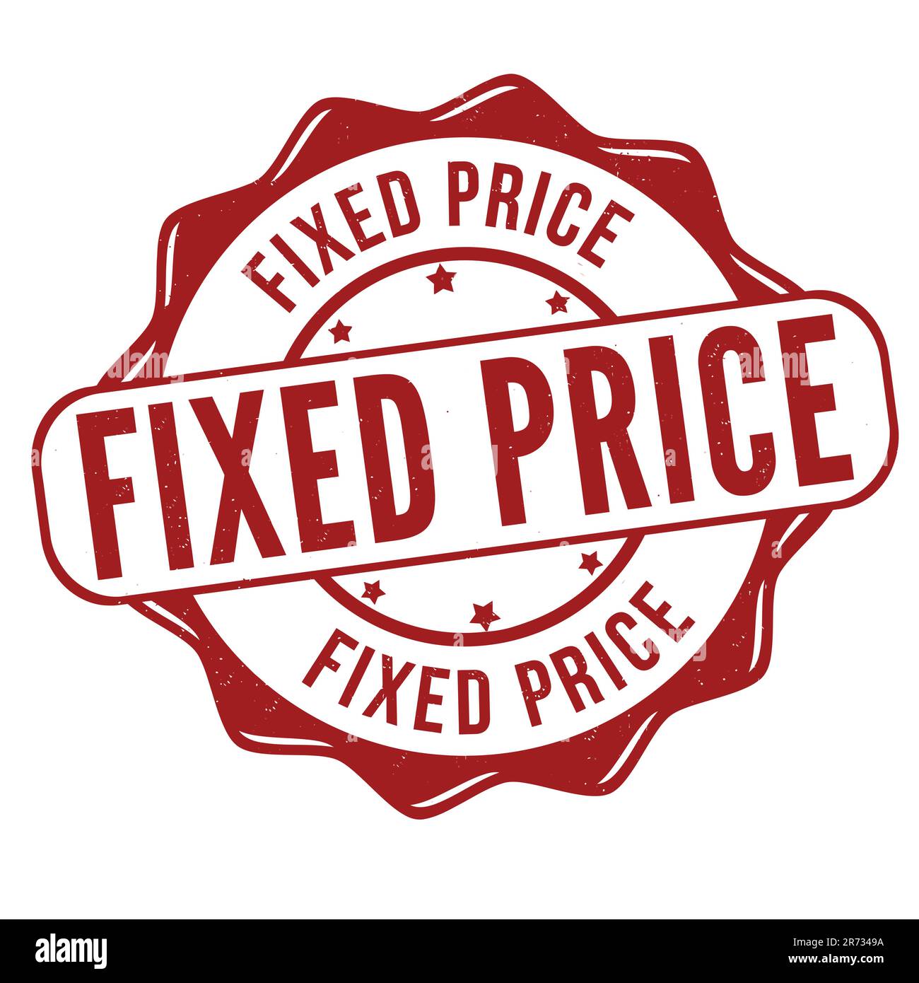 Fixed price grunge rubber stamp on white background, vector illustration Stock Vector