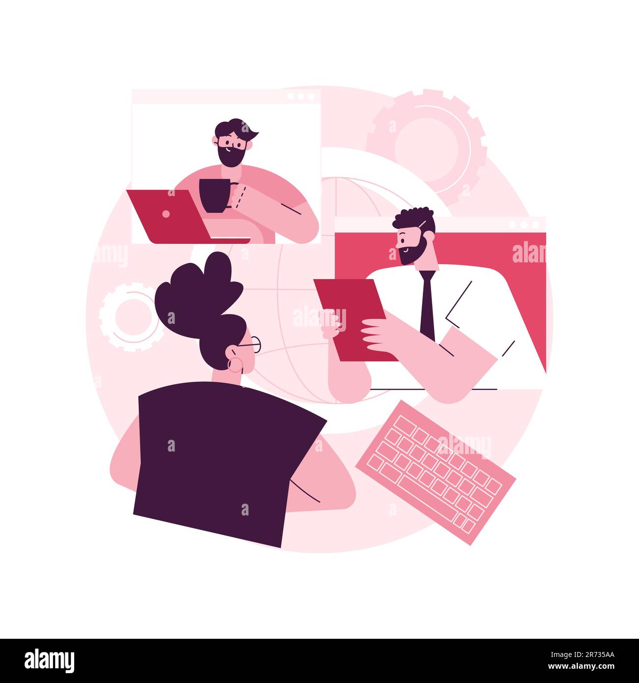 Video meeting platform Cut Out Stock Images & Pictures - Alamy