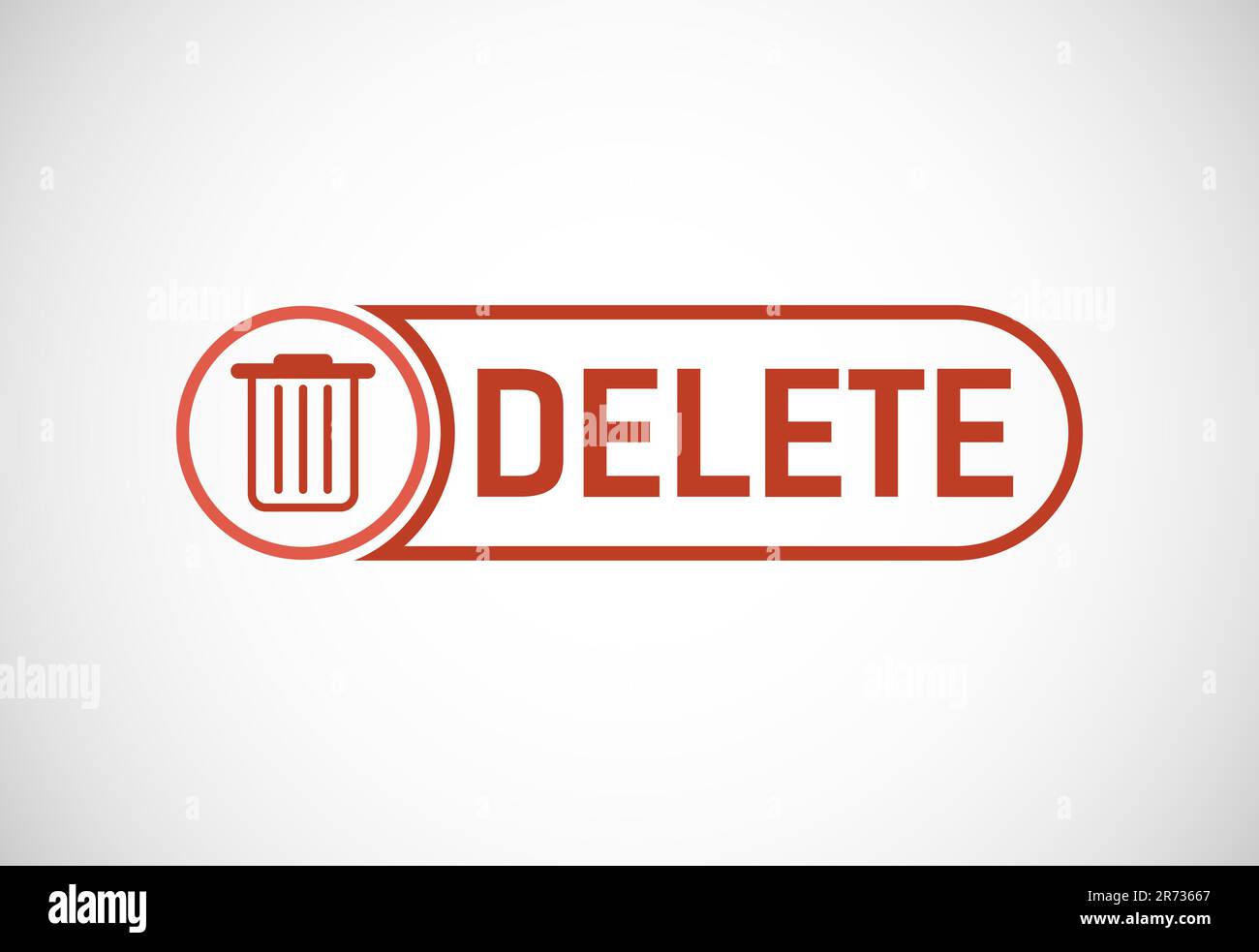 Delete button trash can, bin symbol. Delete web icon vector illustration Stock Vector