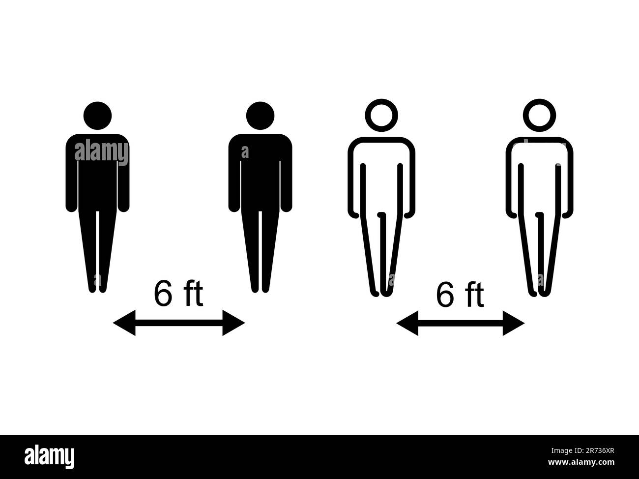 Social distance icon set. social distancing icon. self quarantine sign ...