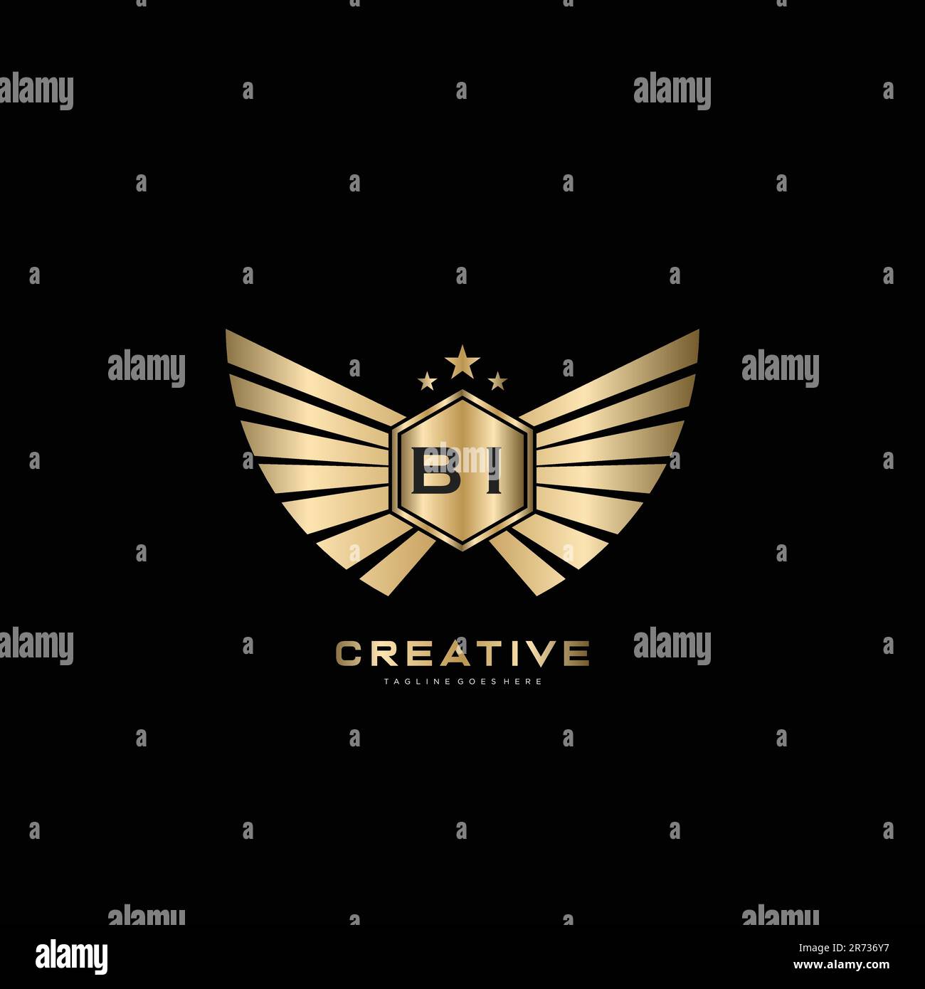 Letter Initial with Royal Luxury Logo Template Stock Vector Image & Art ...