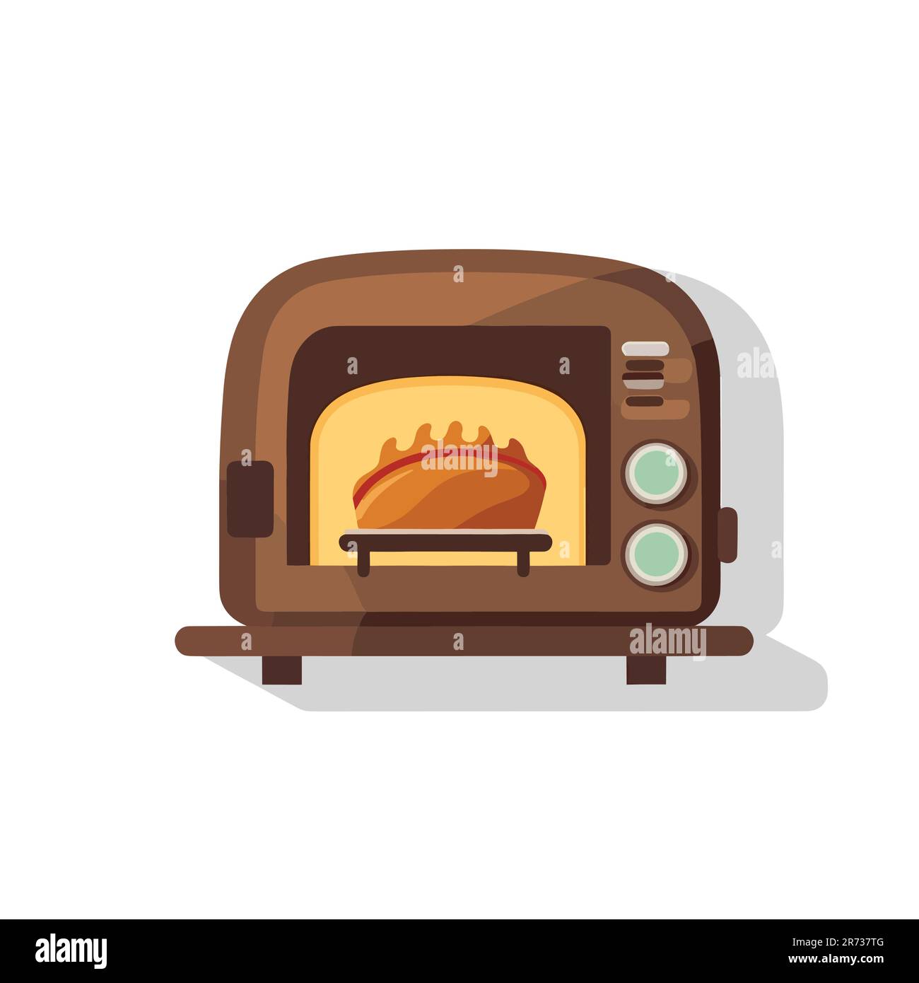 Cute microwave oven Stock Vector by ©Roman_Volkov 5901480