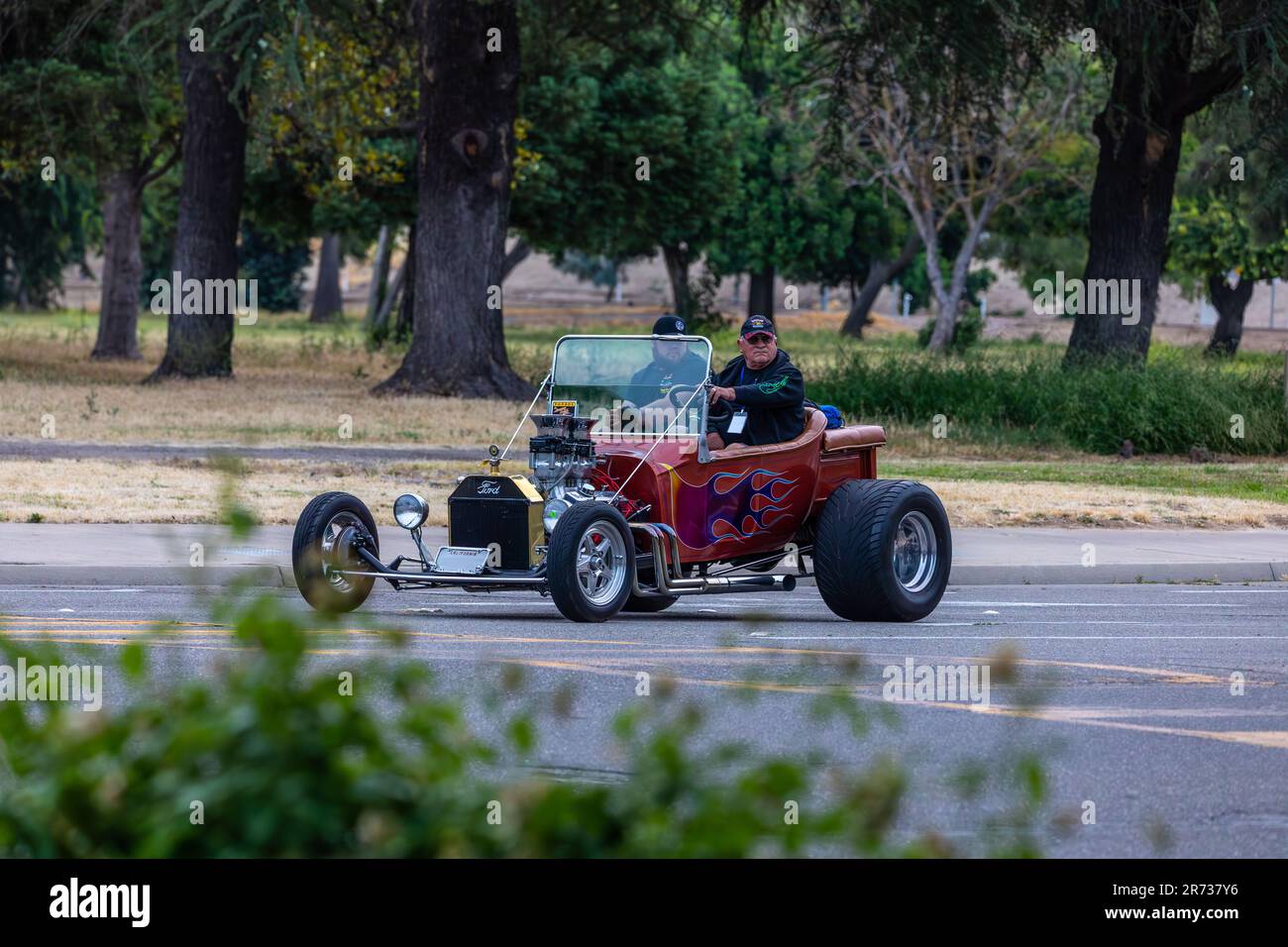 A Ford TBucket hot rod at the North Modesto Kiwanis American Graffiti