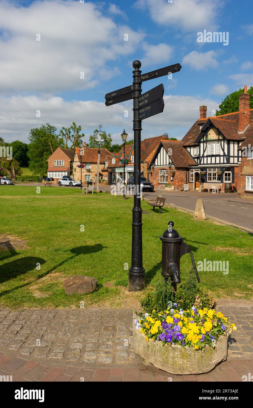 The Village Green at Chalfont St Giles, Buckinghamshire, England Stock