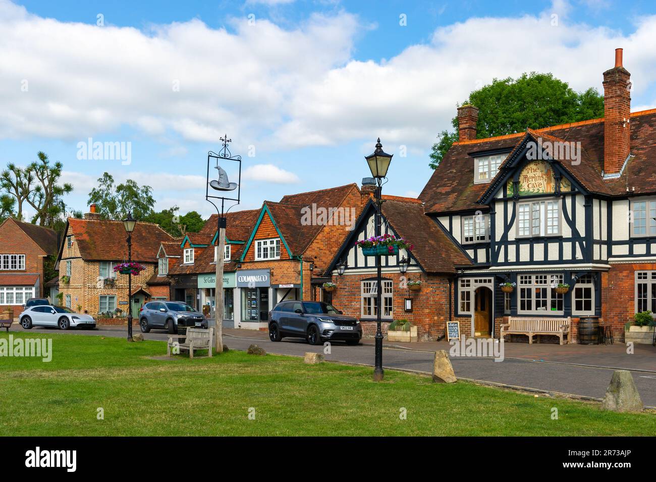 The Village Green at Chalfont St Giles, Buckinghamshire, England Stock Photo