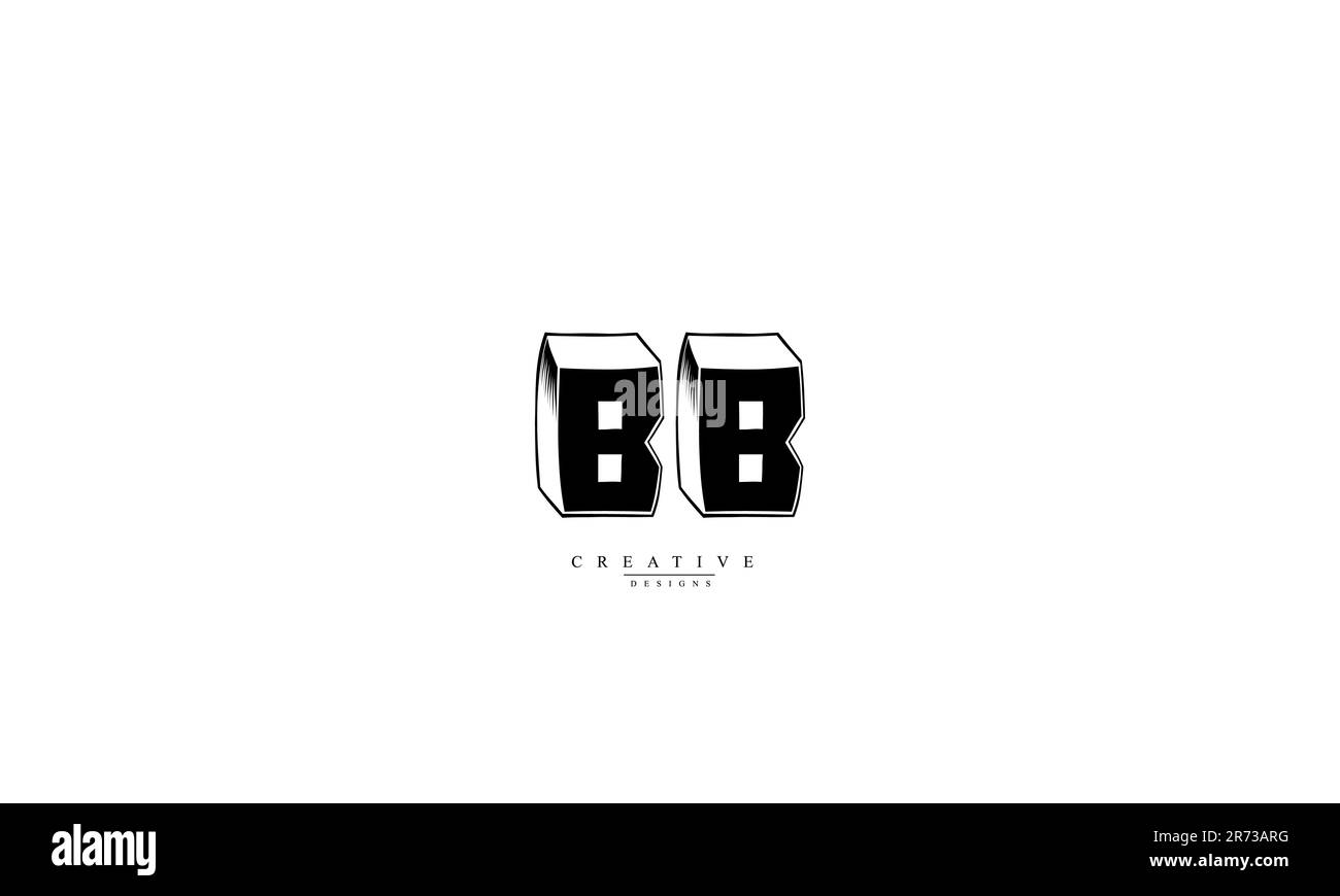 Alphabet letters Initials Monogram logo bb b Stock Vector