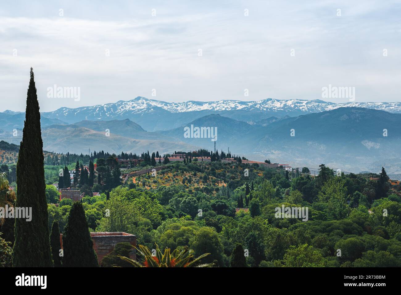 Sierra Nevada Mountains view - Granada, Andalusia, Spain Stock Photo