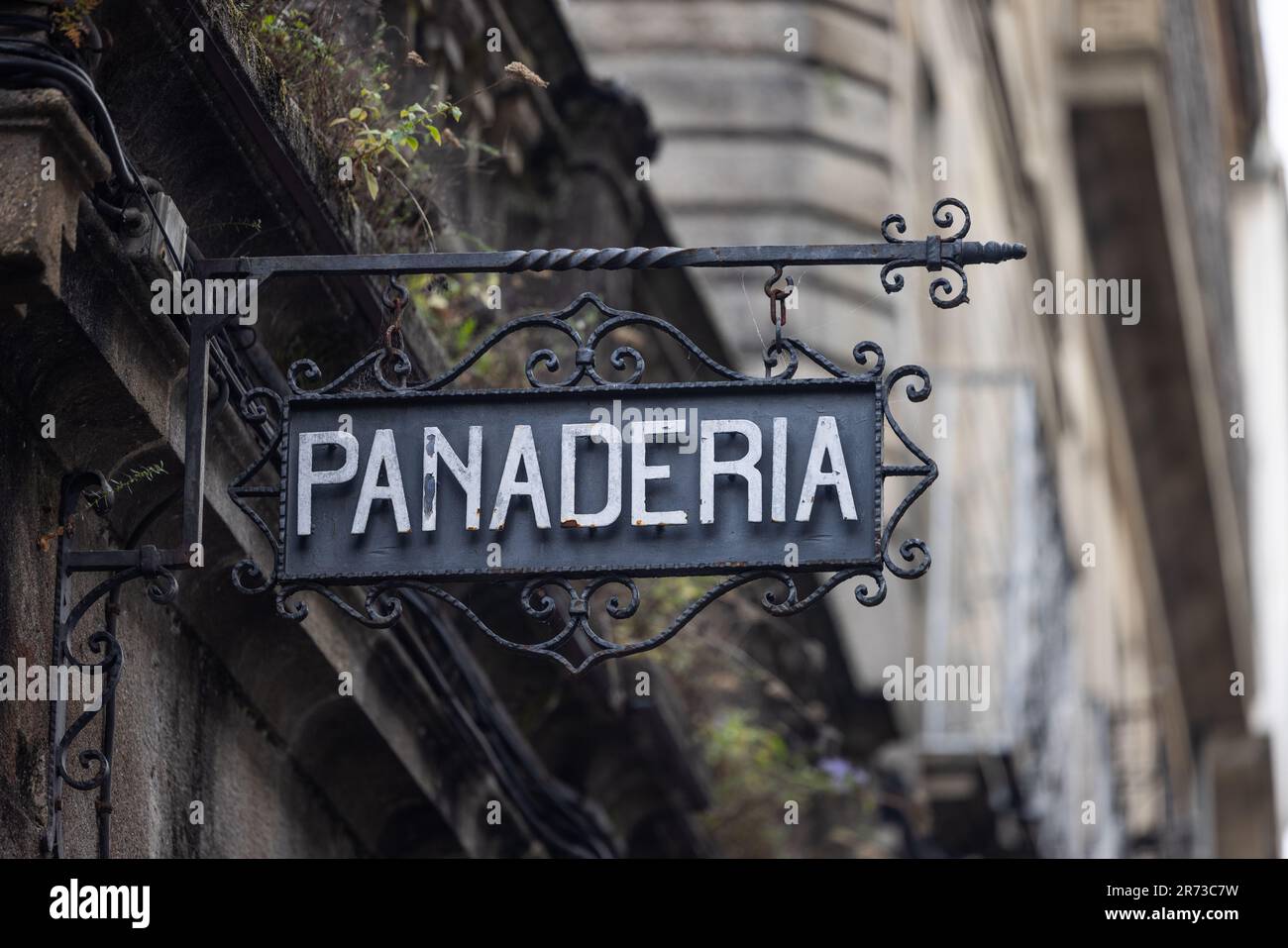 Old Spanish bakery sign Stock Photo Alamy