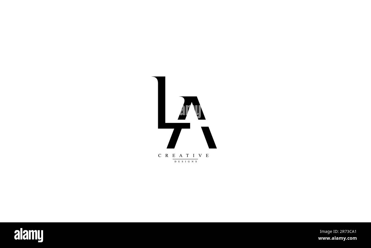 Alphabet letters Initials Monogram logo LA AL L A Stock Vector