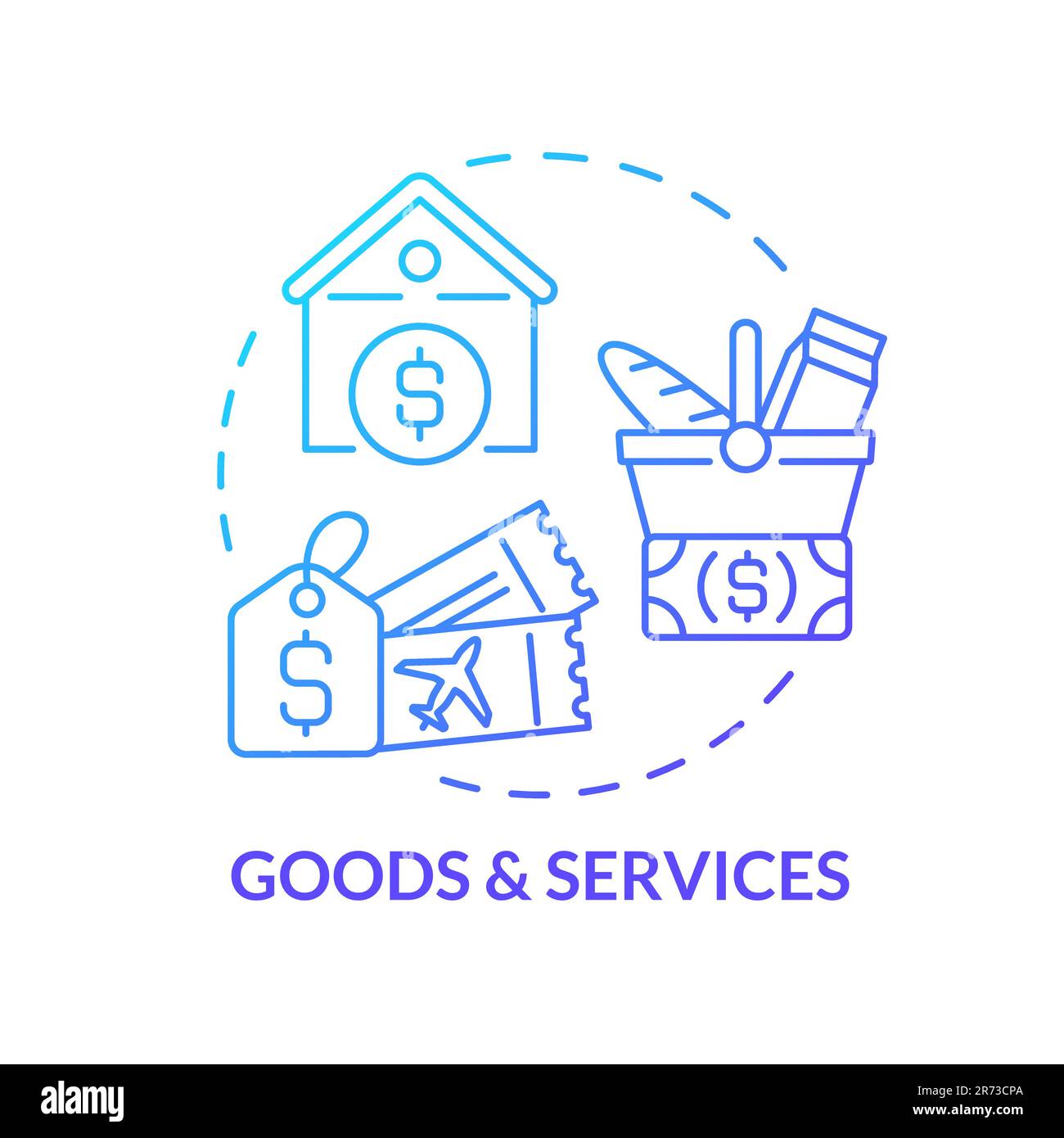 Goods and services blue gradient concept icon Stock Vector Image & Art ...