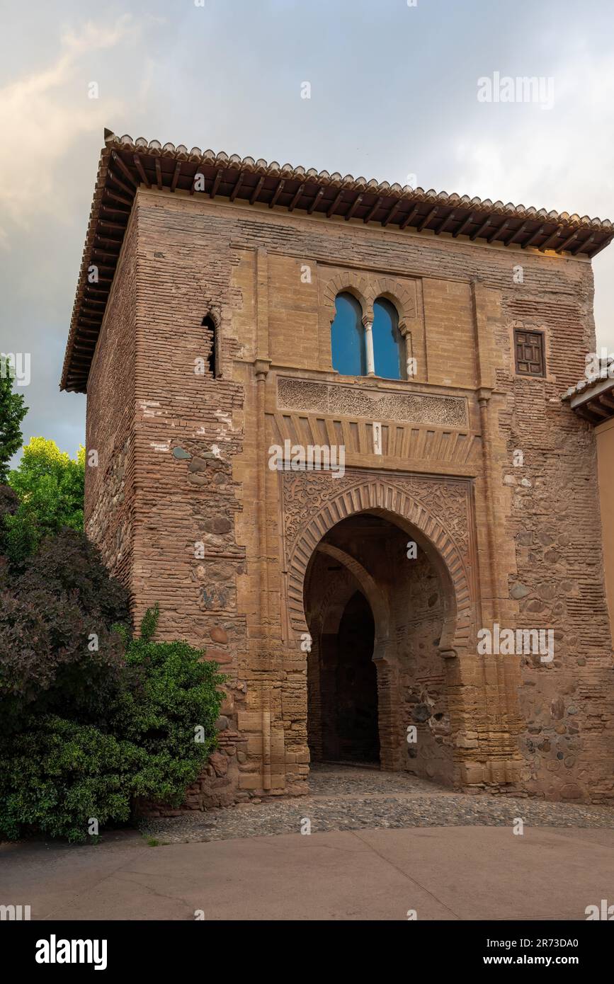 Wine Gate (Puerta del Vino) at Alhambra - Granada, Andalusia, Spain Stock Photo