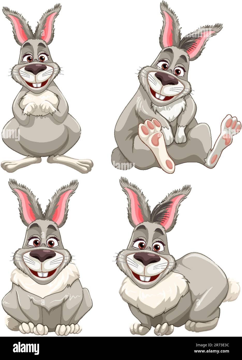 Cute rabbit cartoon character illustration Stock Vector Image & Art - Alamy