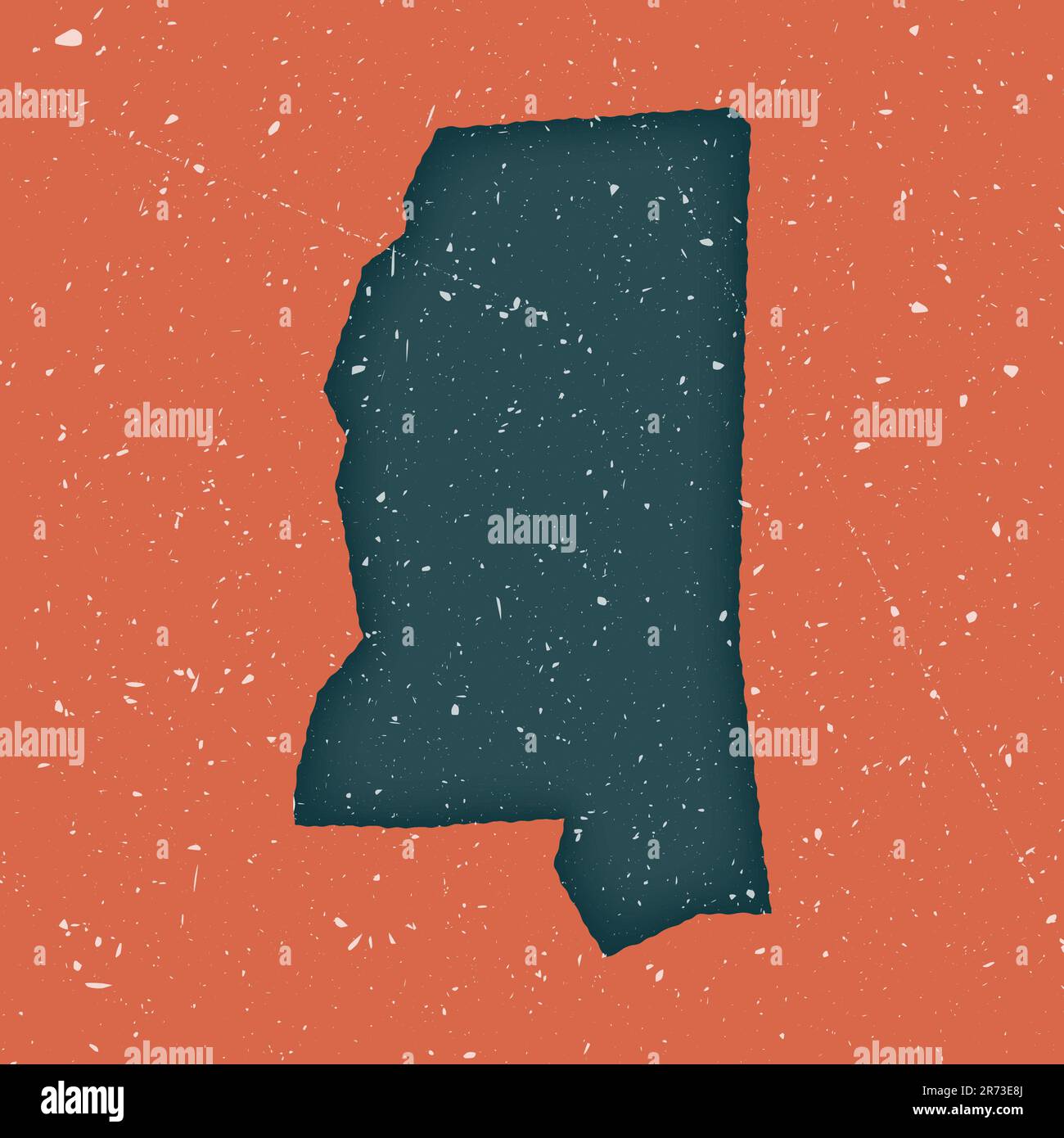 Mississippi vintage map. Grunge map of the us state with distressed