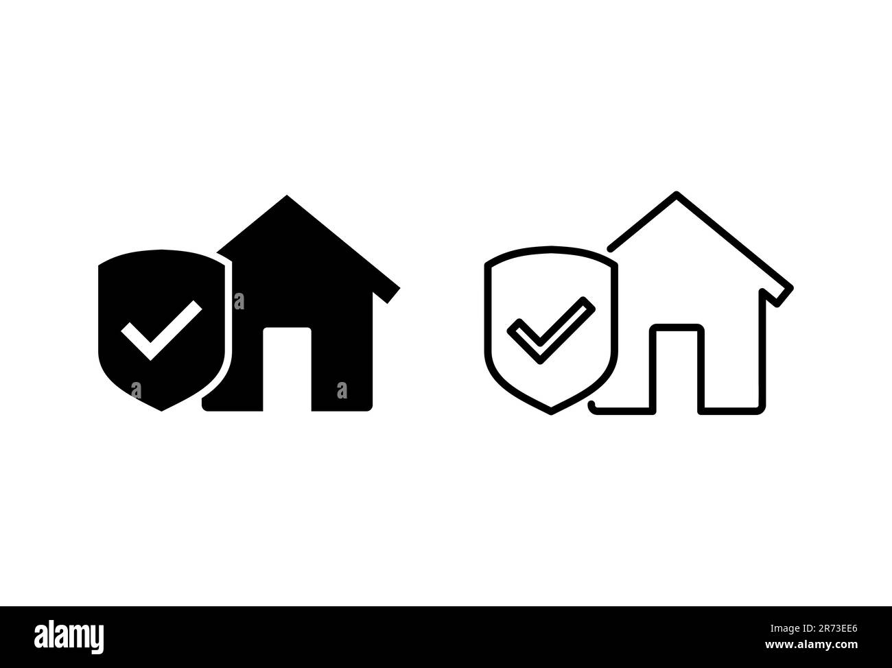 house insurance icon set. house protection icon Stock Vector Image ...