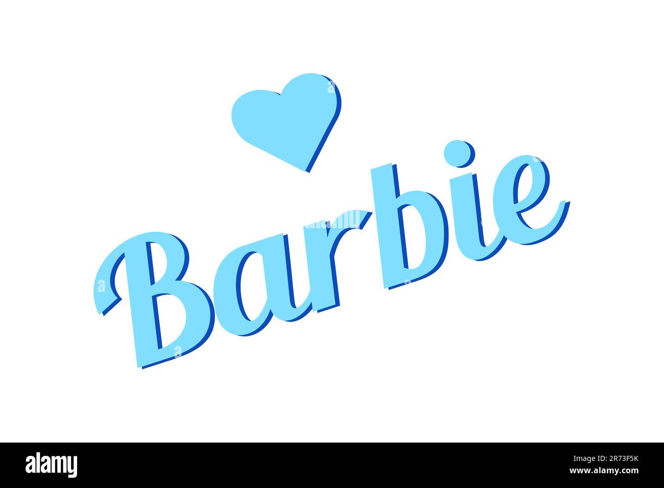 Barbie style. Blue lettering barbie. Vector illustration Stock Vector Image  & Art - Alamy