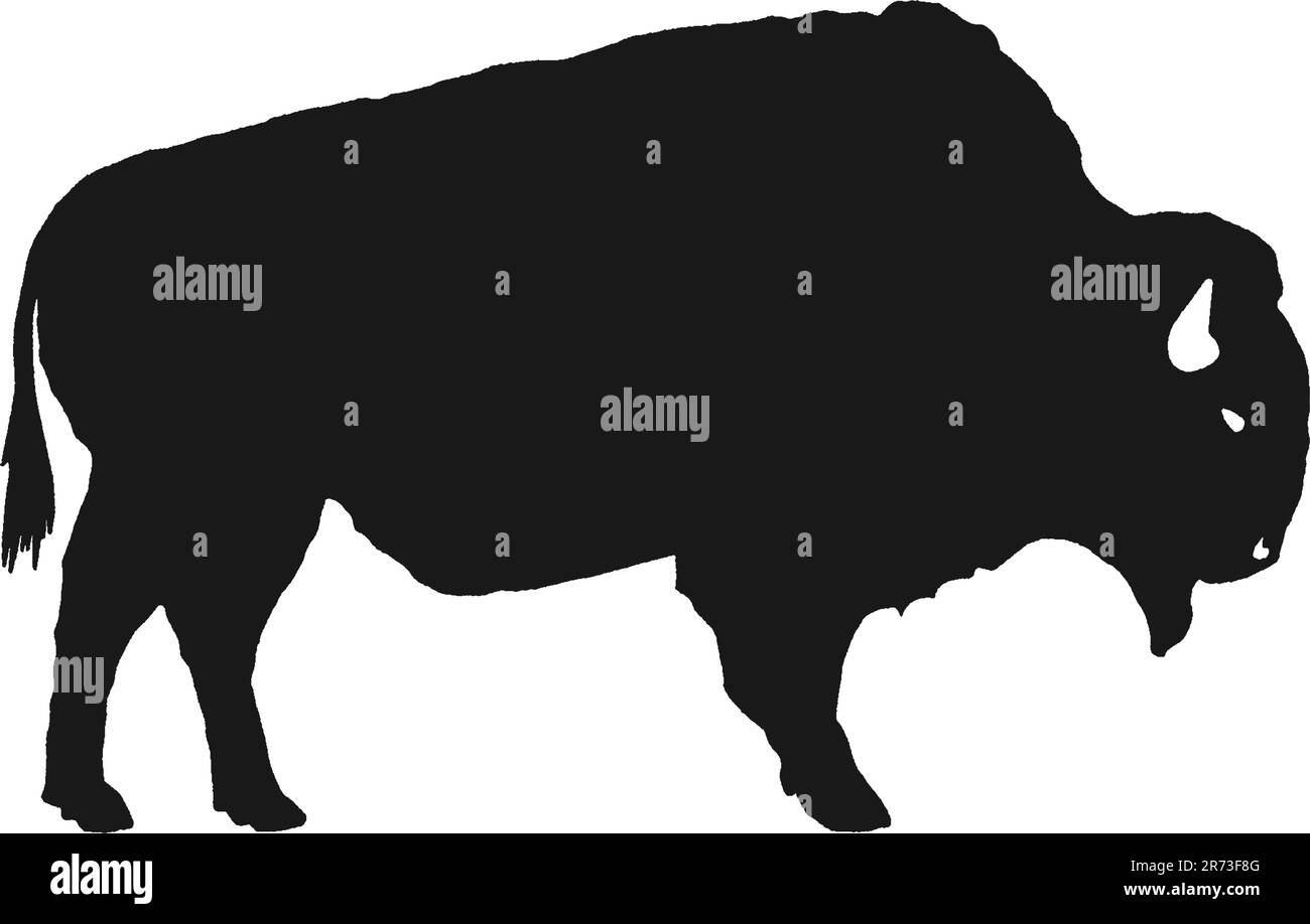 Bull animal silhouette vector Stock Vector