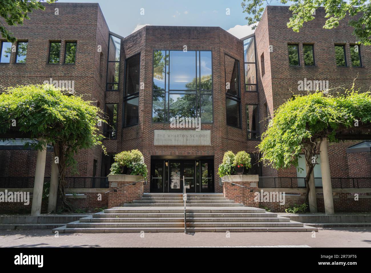 Philadelphia, Pennsylvania – June 4, 2023: The Wharton School of the University of Pennsylvania is a business school of the University of Pennsylvania Stock Photo