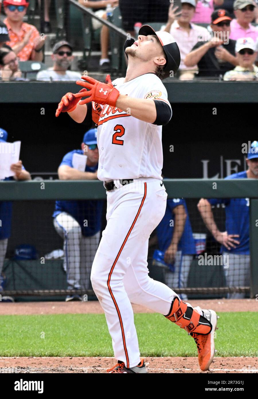 June 2, 2018 - New York Yankees left fielder Brett Gardner (11) swings at  the ball during the New York Yankees vs Baltimore Orioles game at Oriole  Park at Camden Yards in