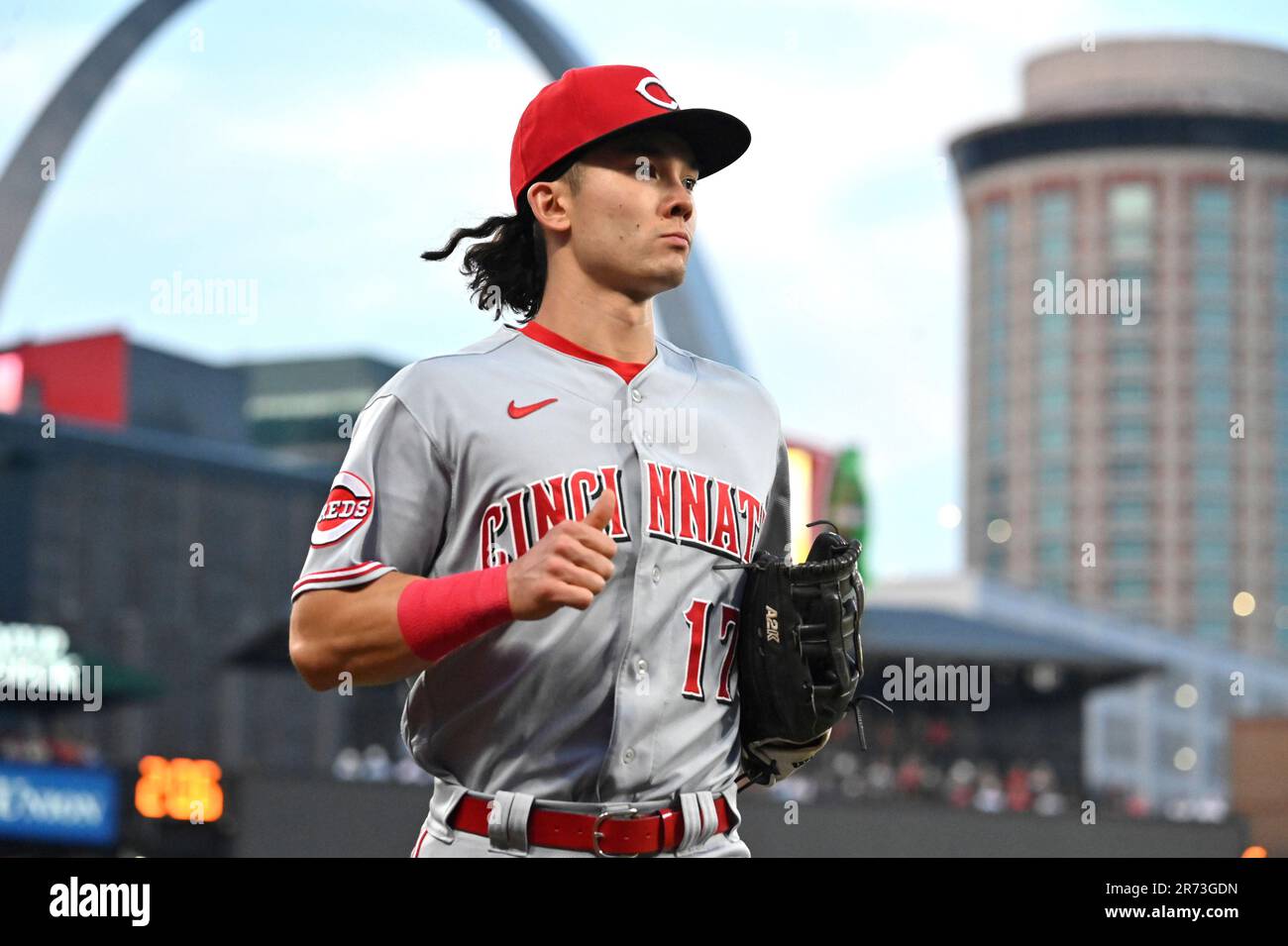 ST. LOUIS, MO - JUNE 09: Cincinnati Reds left fielder Stuart