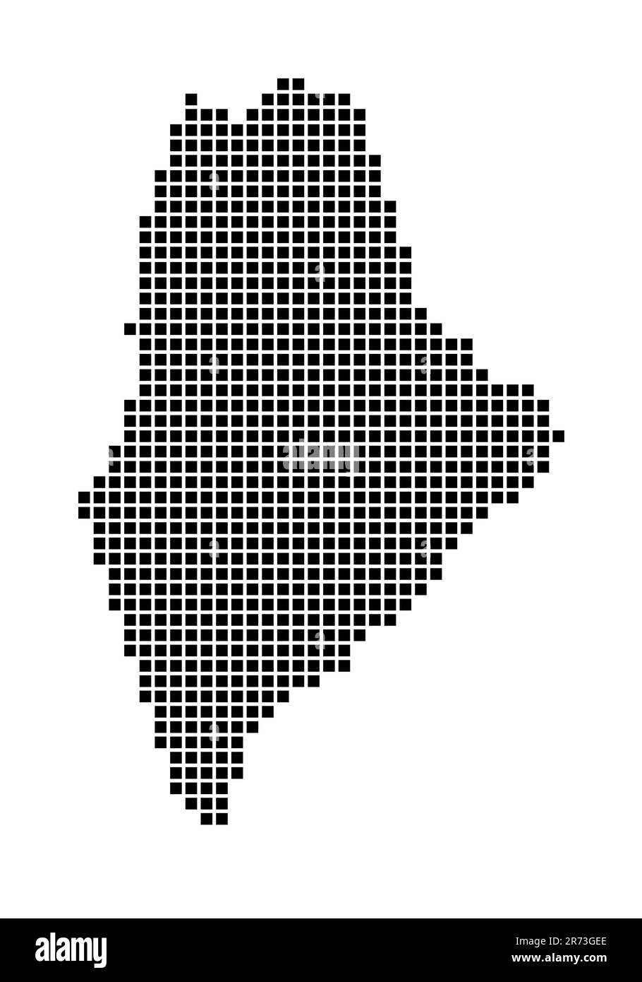 Maine map. Map of Maine in dotted style. Borders of the us state filled