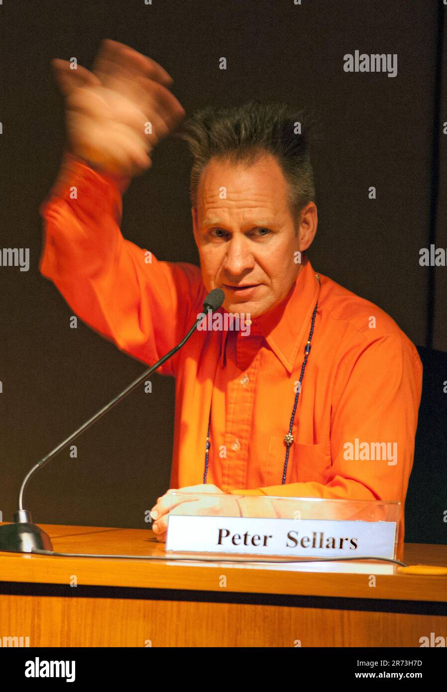 Peter Sellars speaking in Istanbul, Turkey Stock Photo