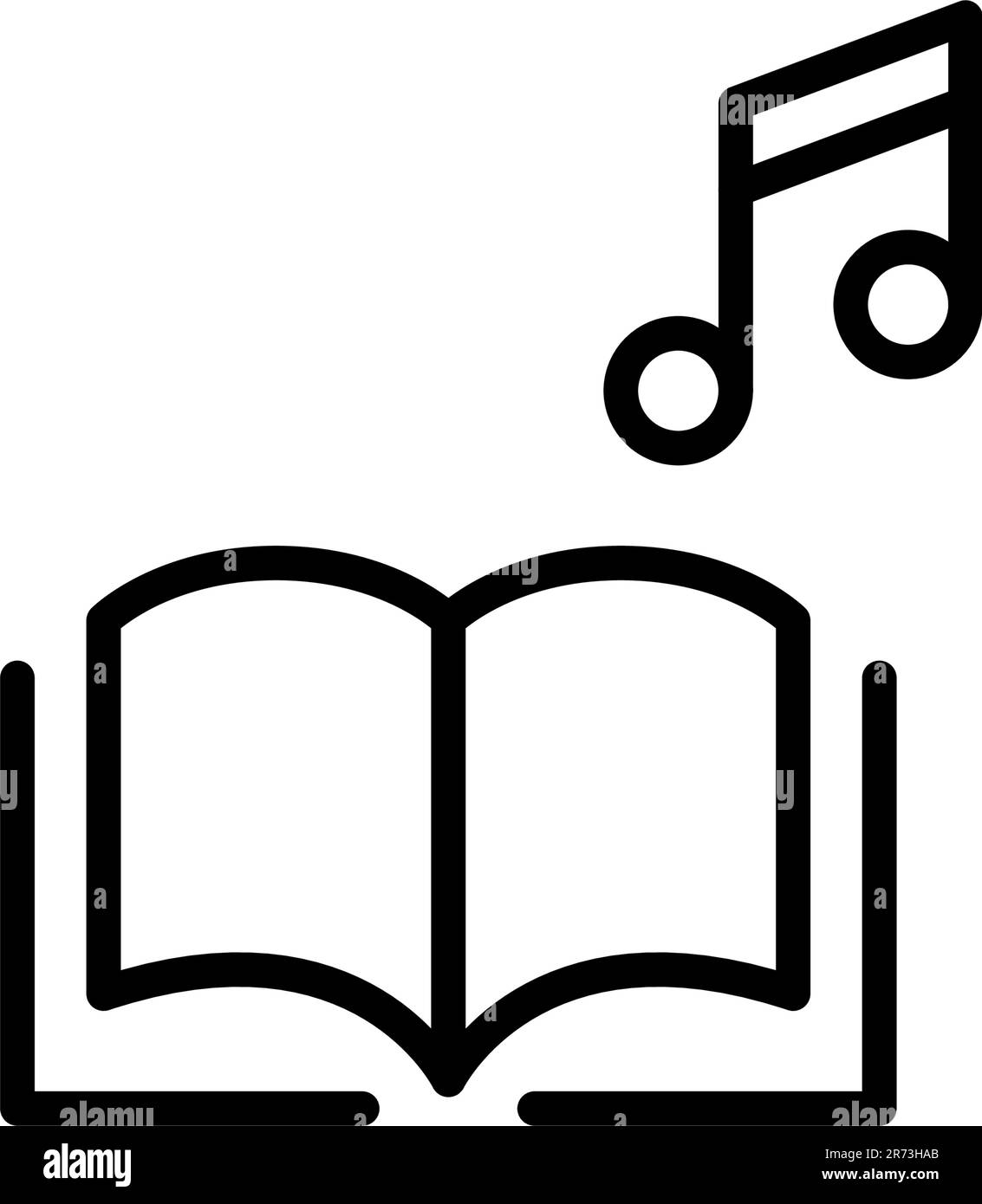 Small audio book electronic library logo. Open book with musical note ...