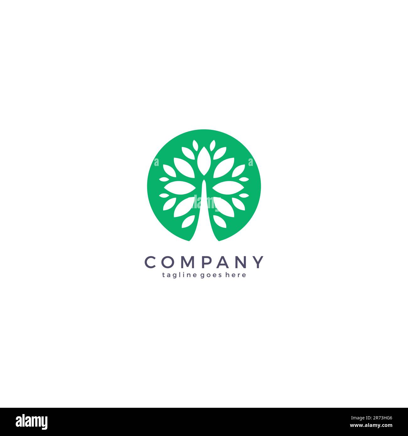 Tree of Life Vector Logo. Growth Leaf Logo Stock Vector