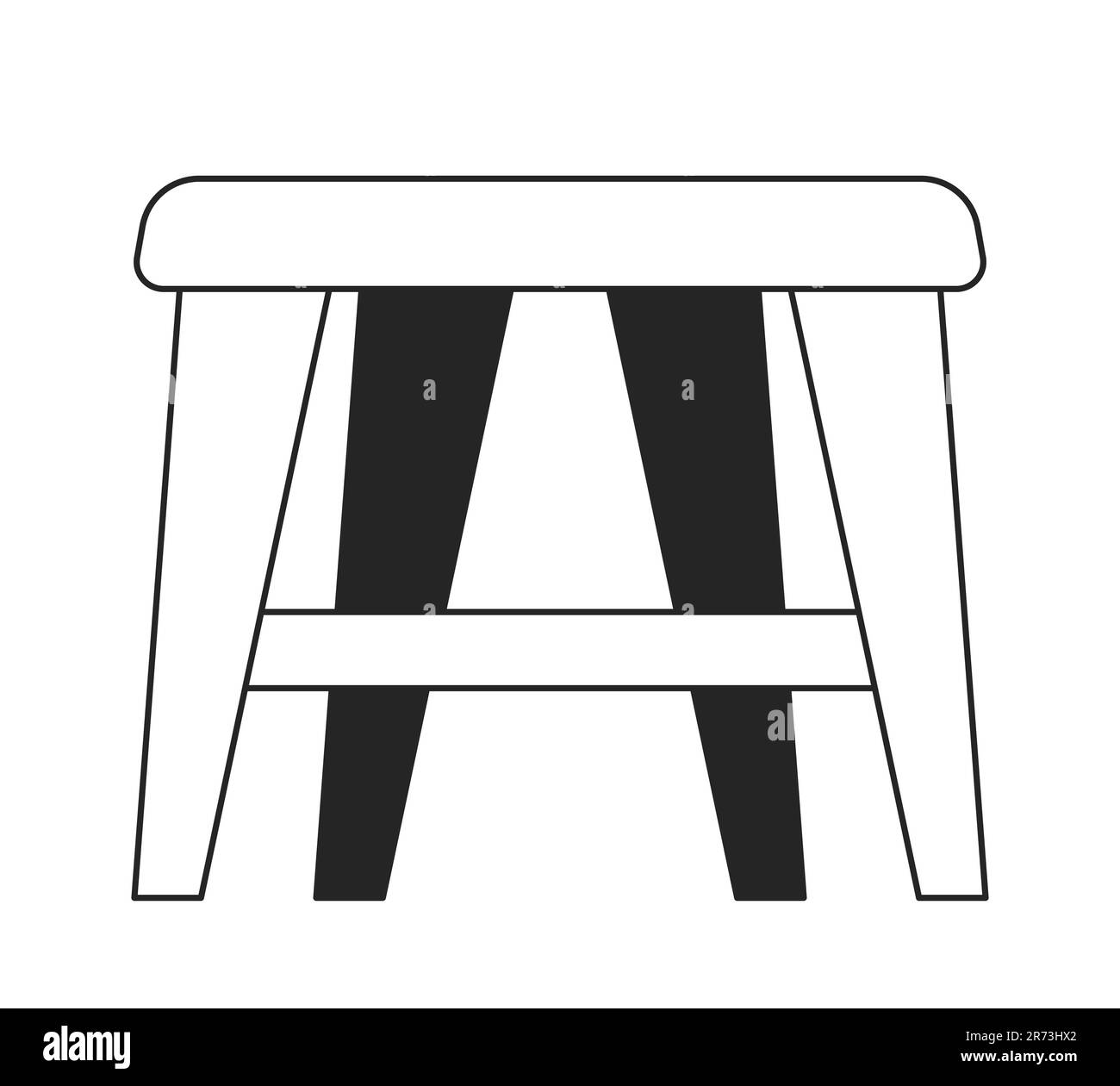Stool seat line art vector cartoon icon Stock Vector Image & Art Alamy