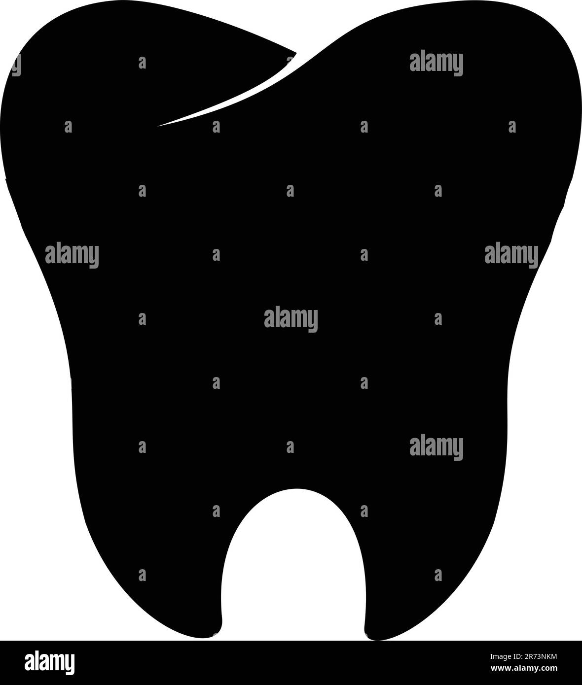 Black silhouette of teeth icon vector illustration Stock Vector