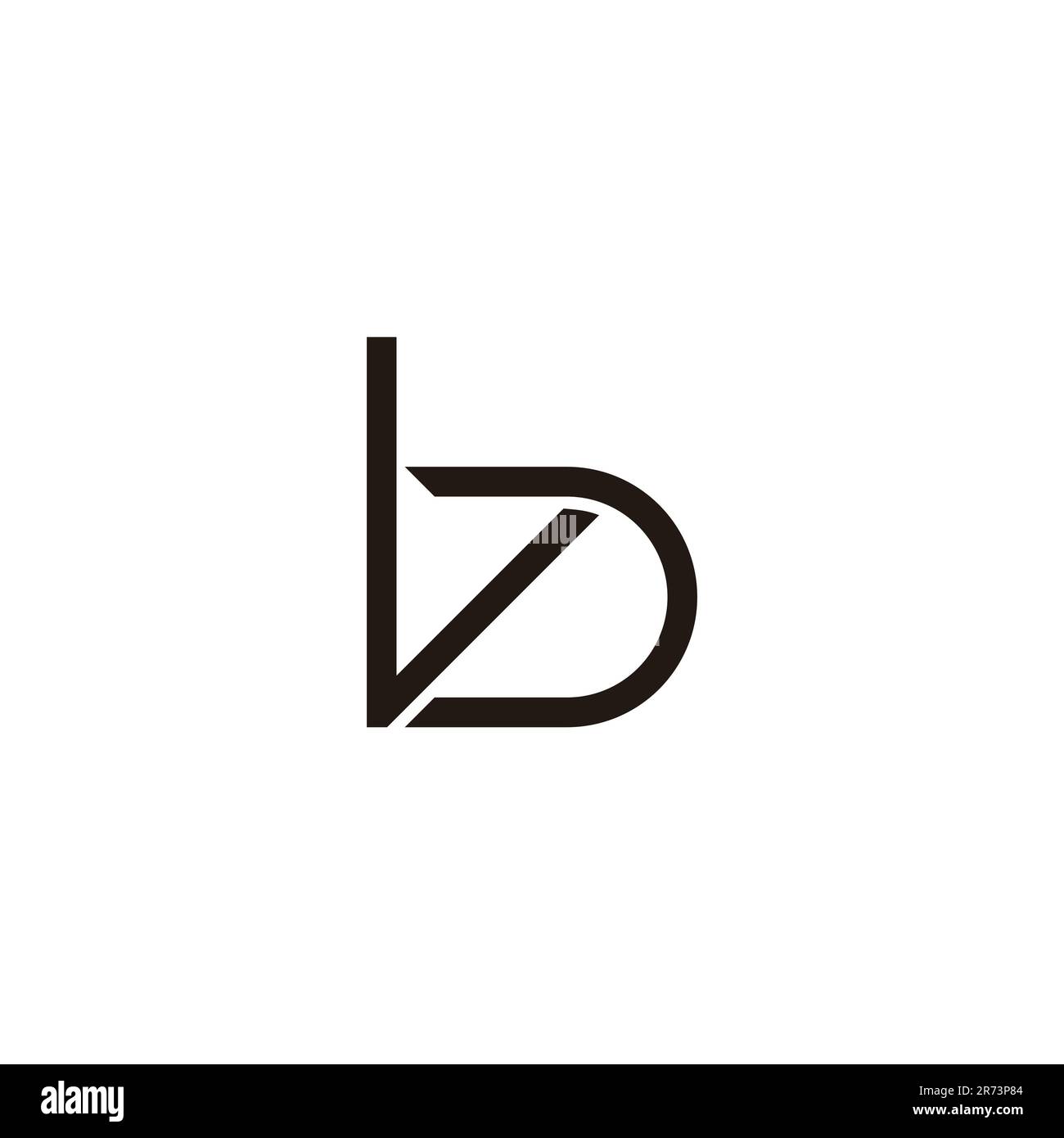 letter vb arrow thin line geometric logo vector Stock Vector