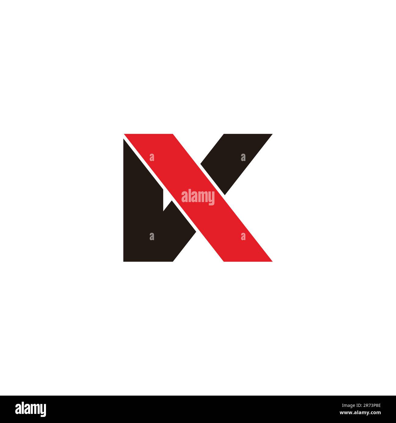 letter vk simple geometric colors logo vector Stock Vector