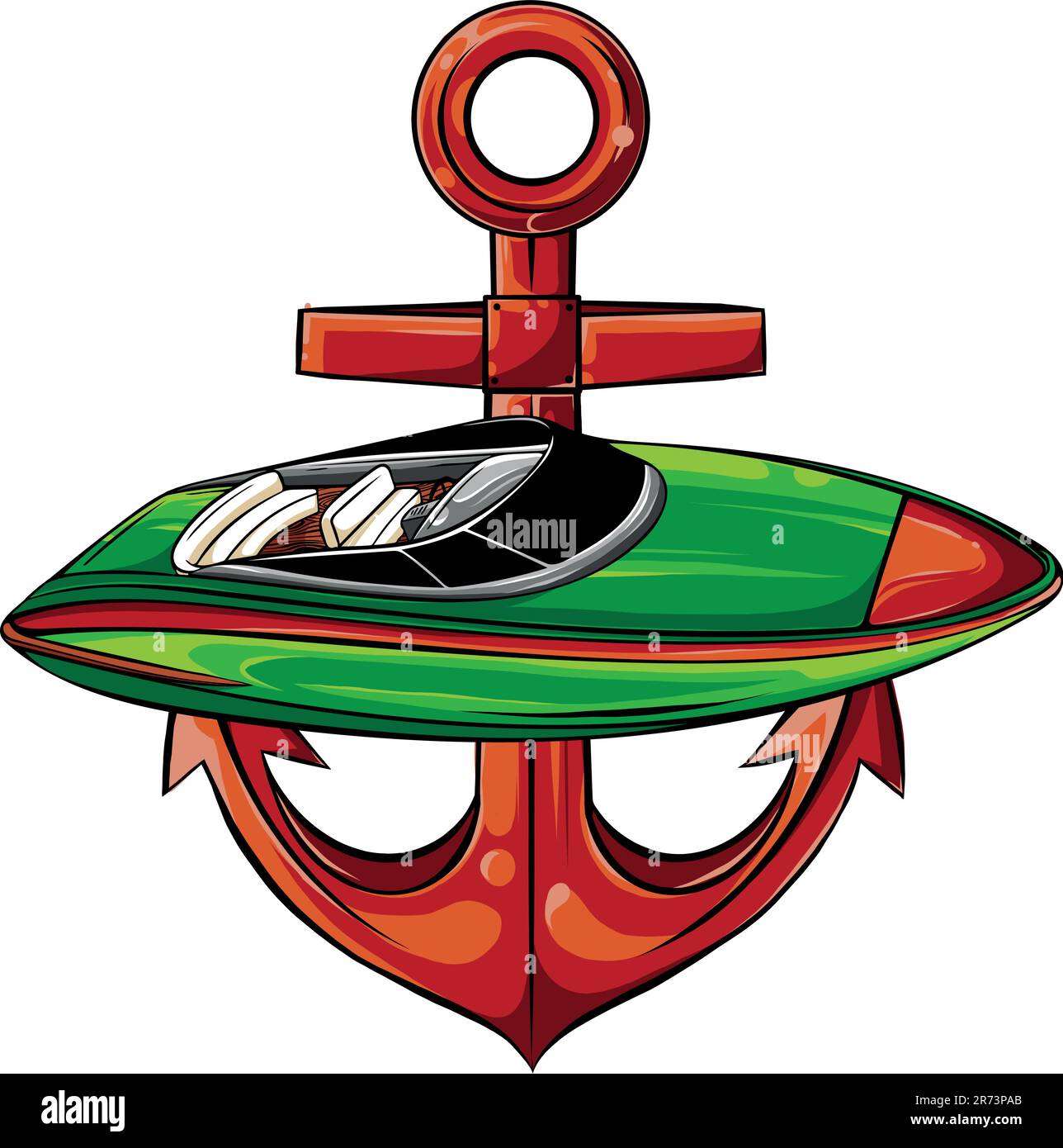 Speed Boat Pattern illustration of Speedboat flat vector isolated design Stock Vector ...