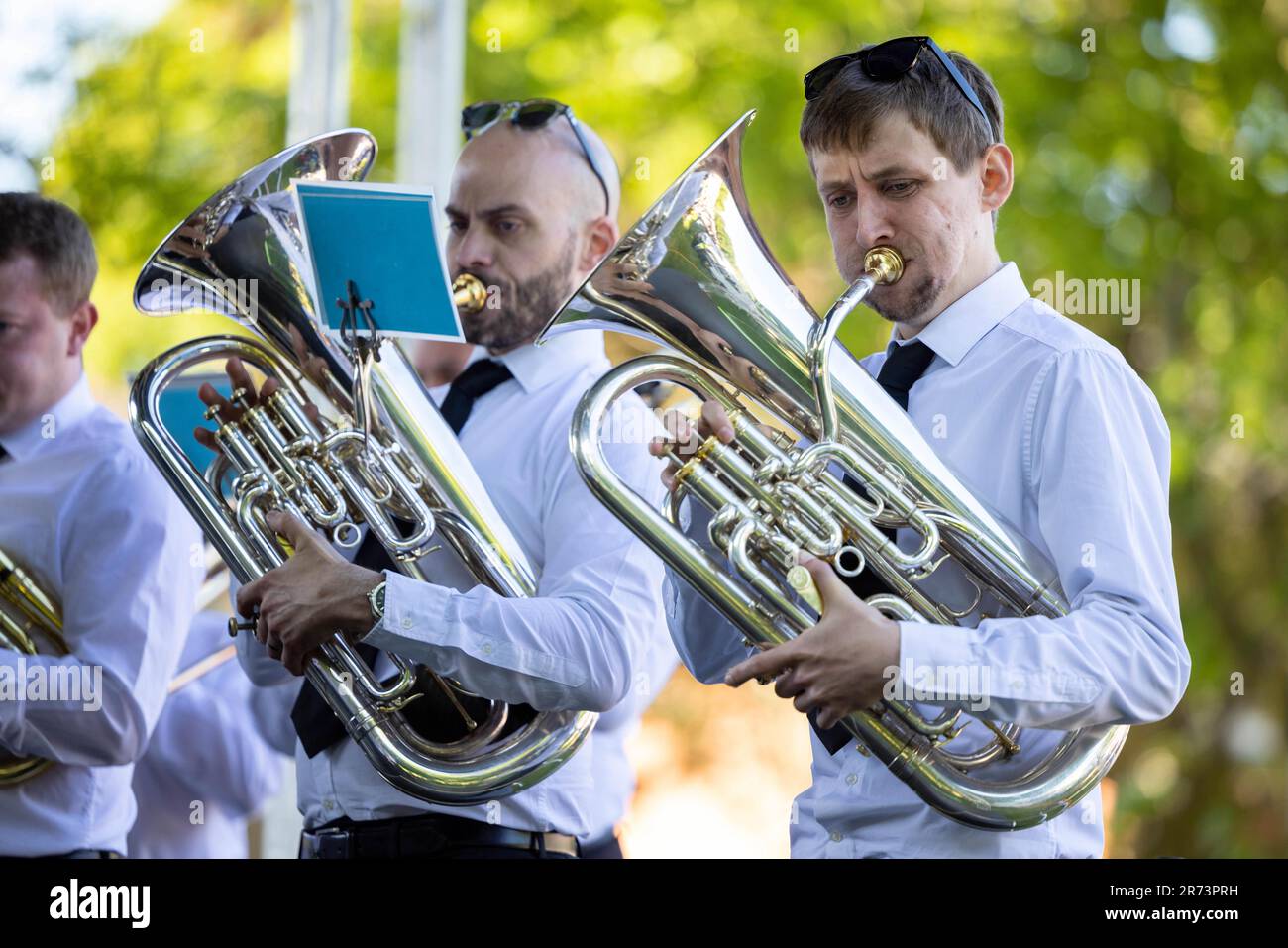 Whit Friday Brass Band contests.  PIC shows Greenfield contest. Stock Photo