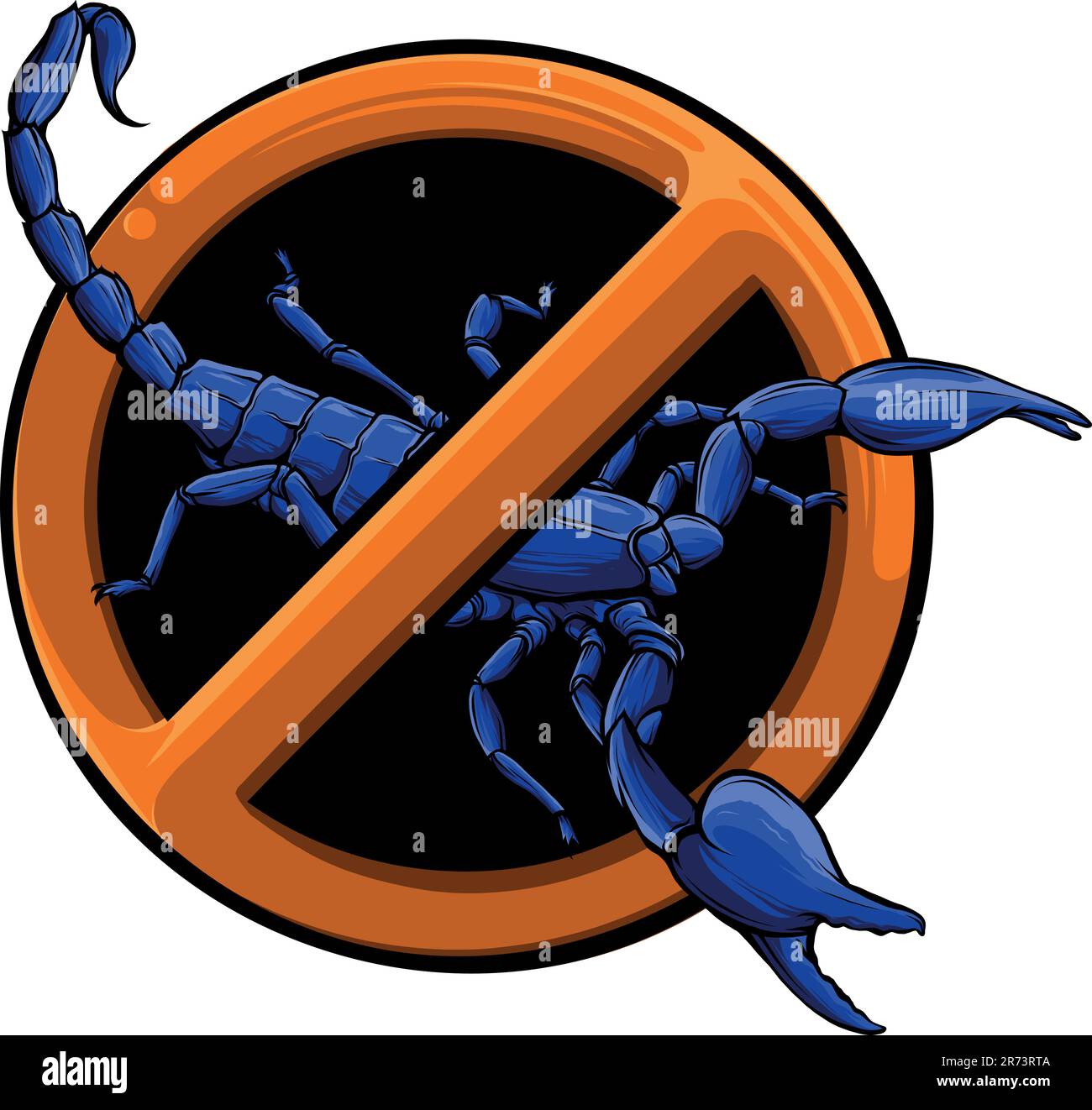 draw colored animal scorpion vector illustration design Stock Vector