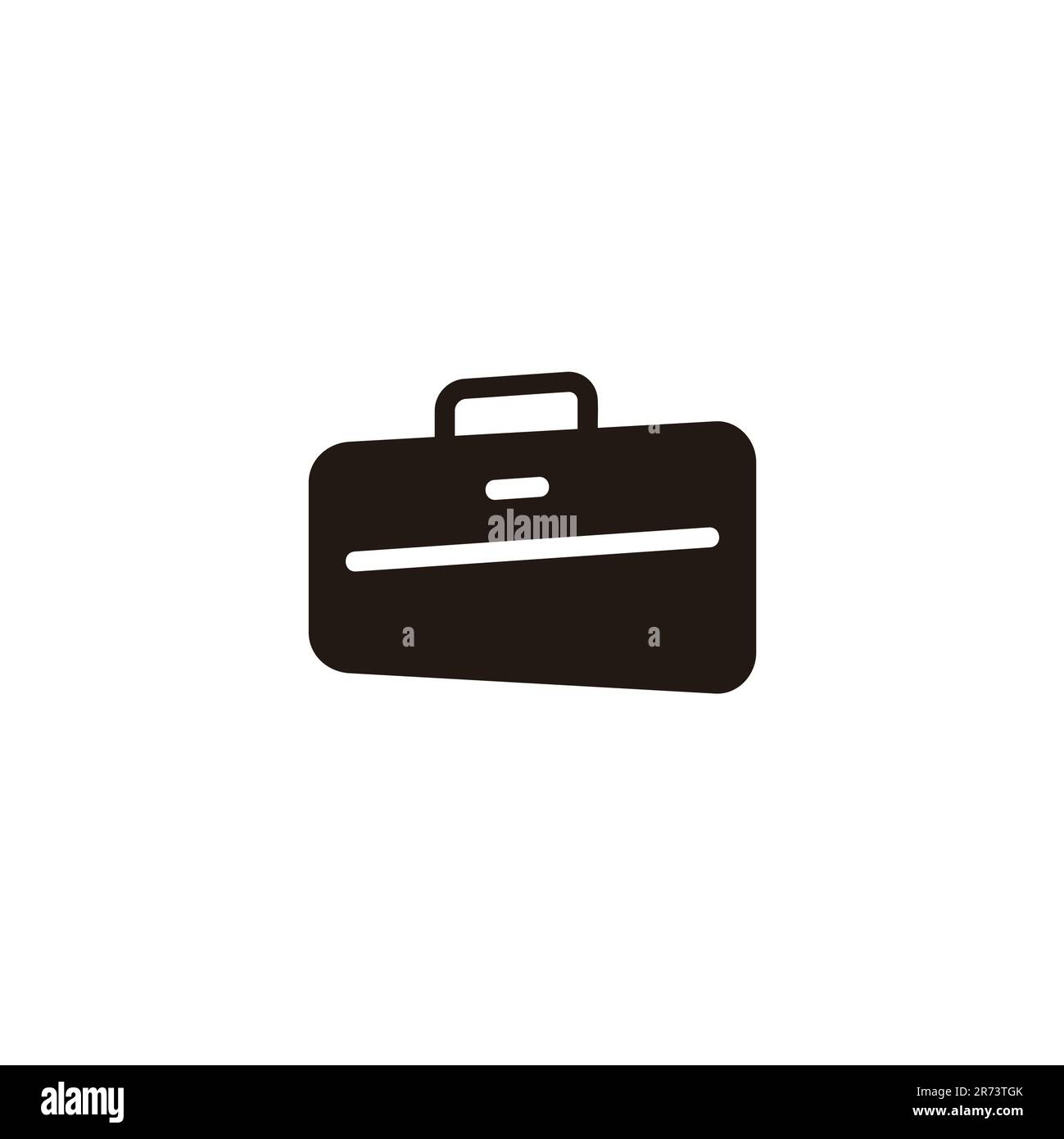 trunk footlocker suitcase simple symbol icon vector Stock Vector